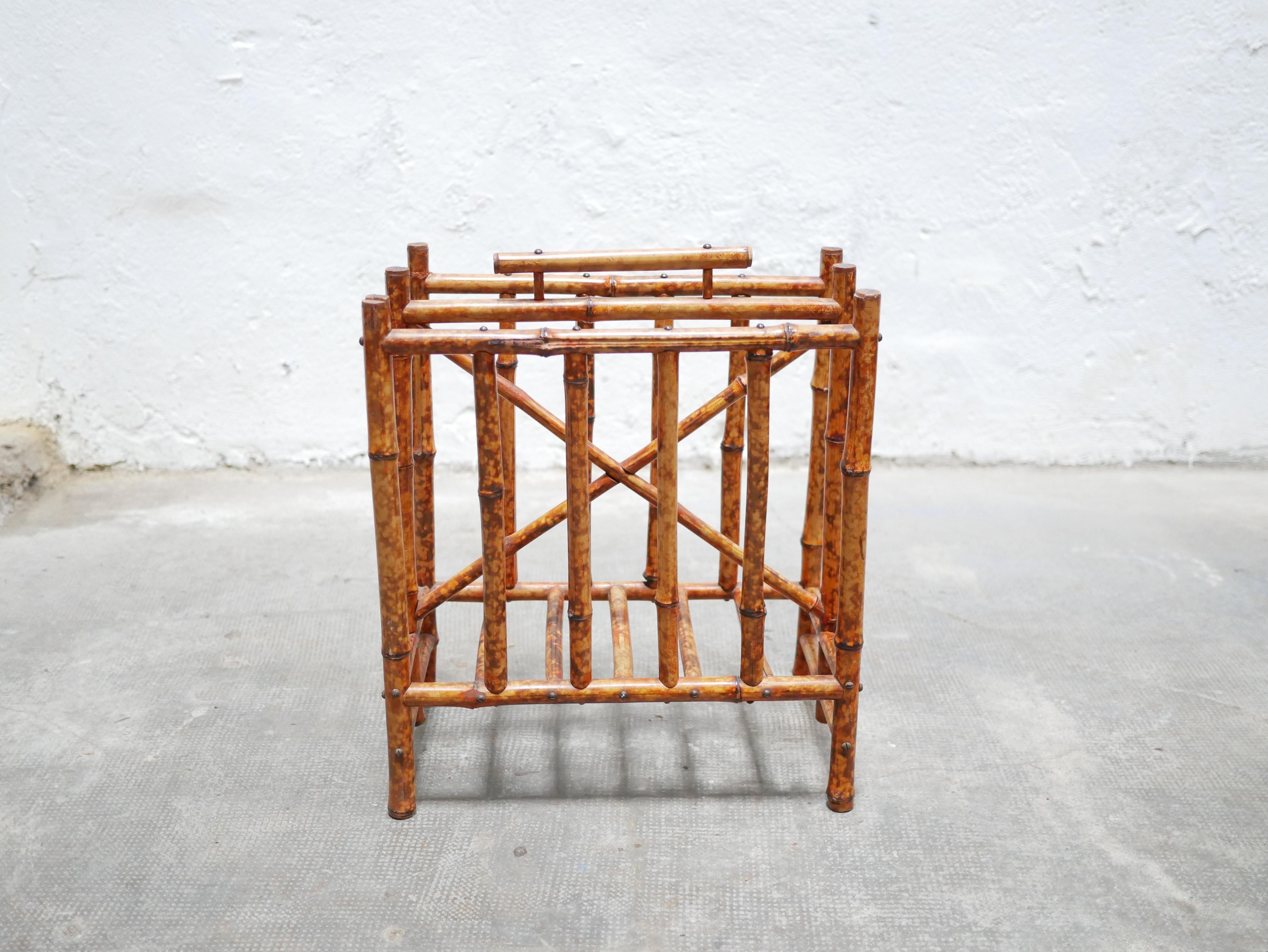 Vintage Bamboo Magazine Rack 2