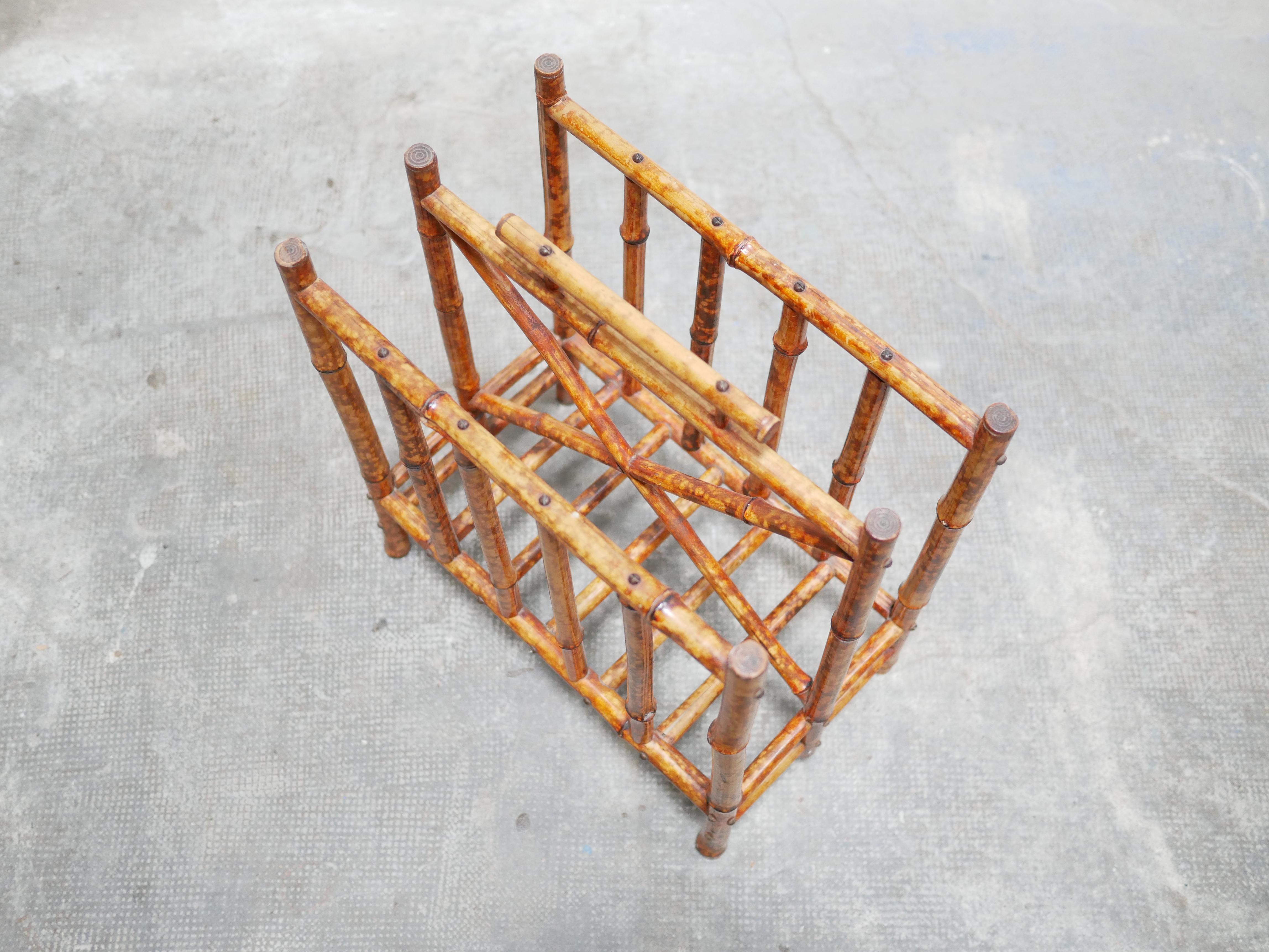 Vintage Bamboo Magazine Rack 5