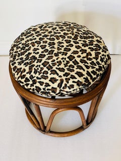 Used Bamboo Ottoman Pouf