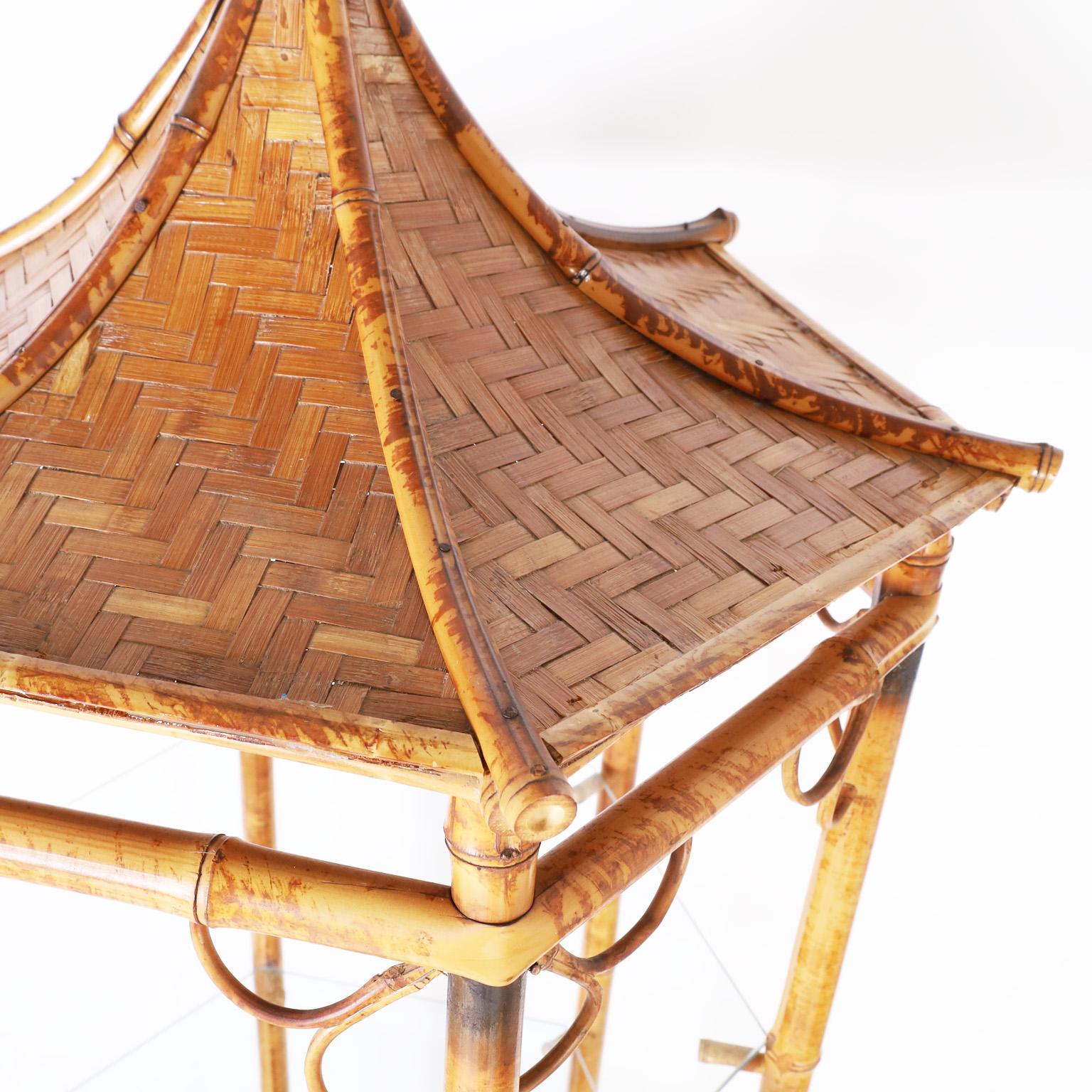 Philippine Vintage Bamboo Pagoda Etagere