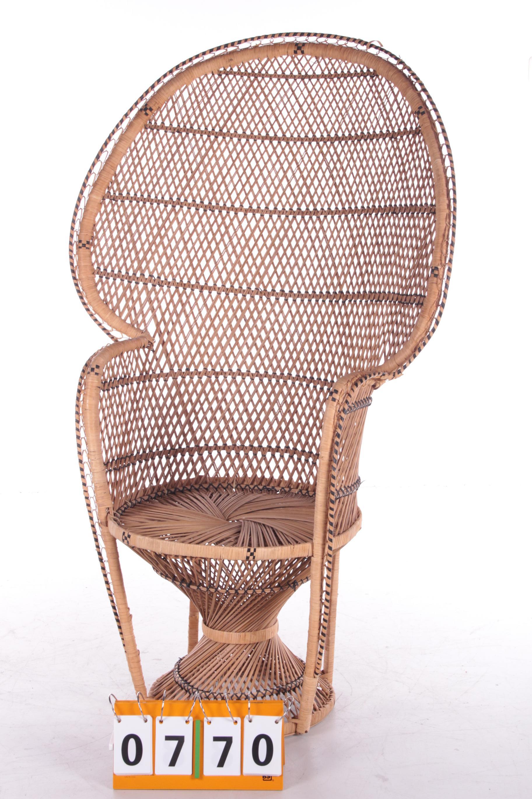peacock bamboo chair