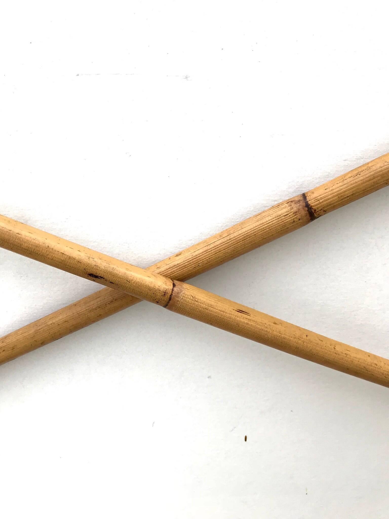 Vintage Bamboo Polo Mallets, Pair In Good Condition In Charlottesville, VA