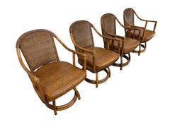 Vintage Bamboo & Rattan 5-Piece Dinette Set