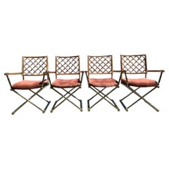 Chaises de salle à manger Modernity en bambou, rotin et laiton - Lot de 4