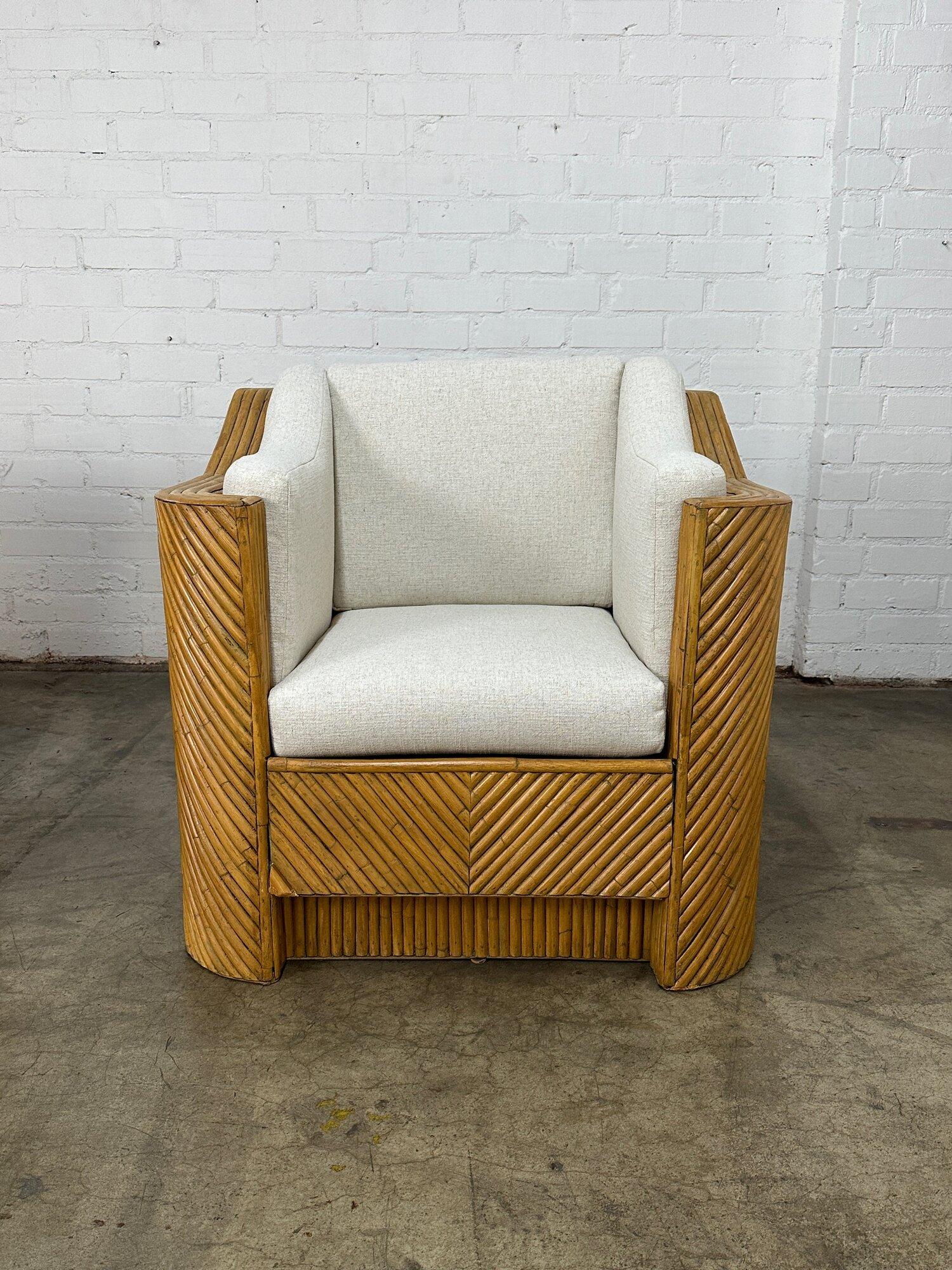 Vintage Bamboo Rattan Lounge Chair- Sold Separately For Sale 1