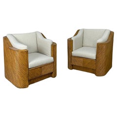 Retro Bamboo Rattan Lounge Chair- Sold Separately