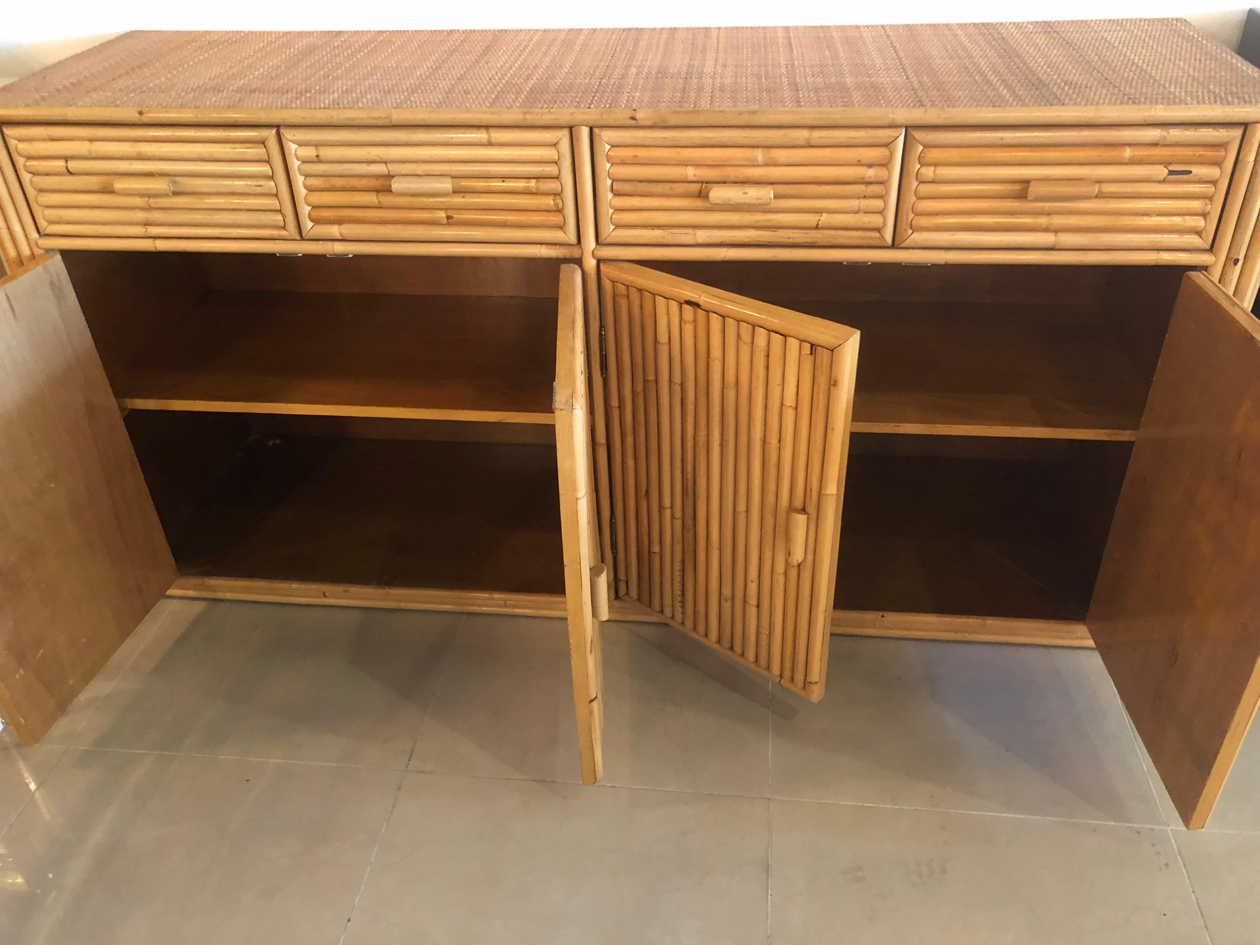 bamboo credenza