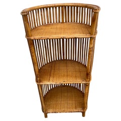 Vintage Bamboo Reverse Demi Lune Petite Etagere