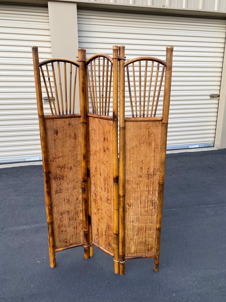Vintage Bamboo Room Divider at 1stDibs