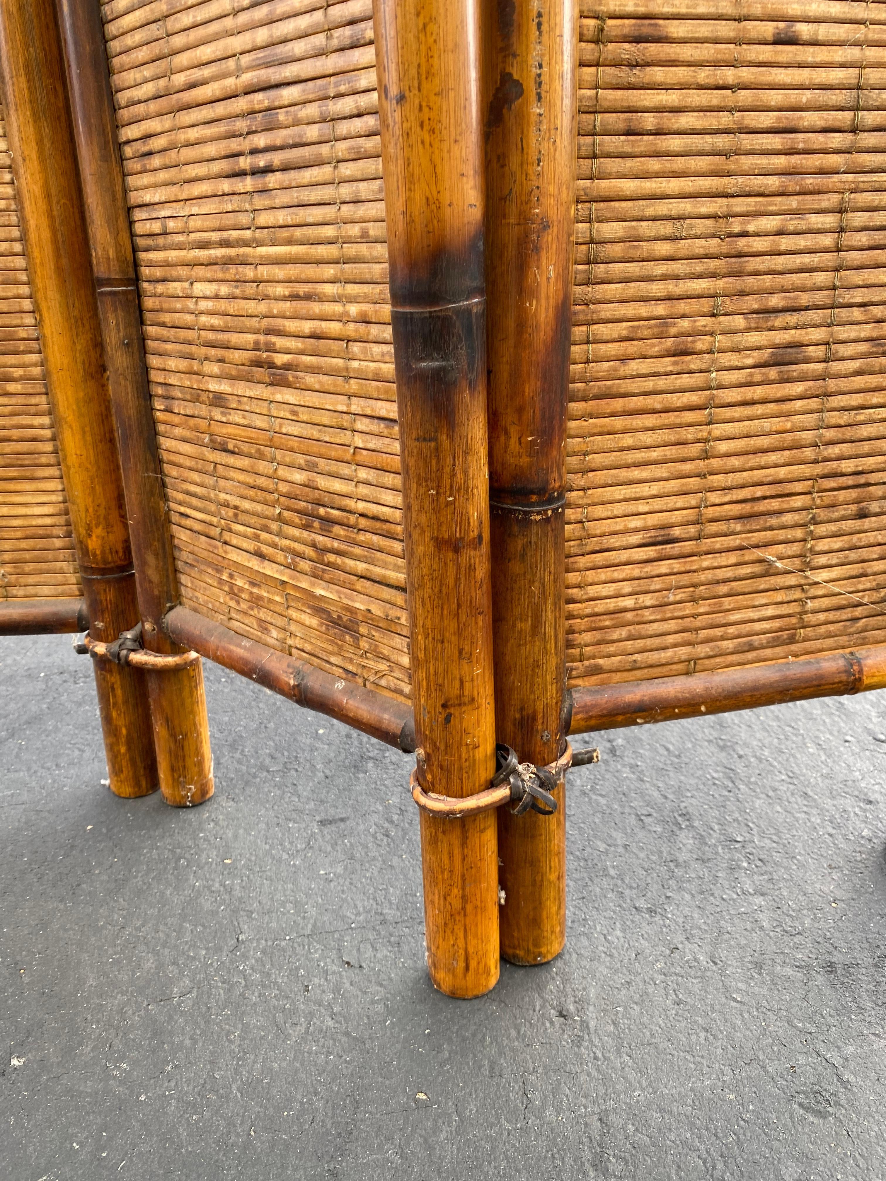 Late 20th Century Vintage Bamboo Room Divider