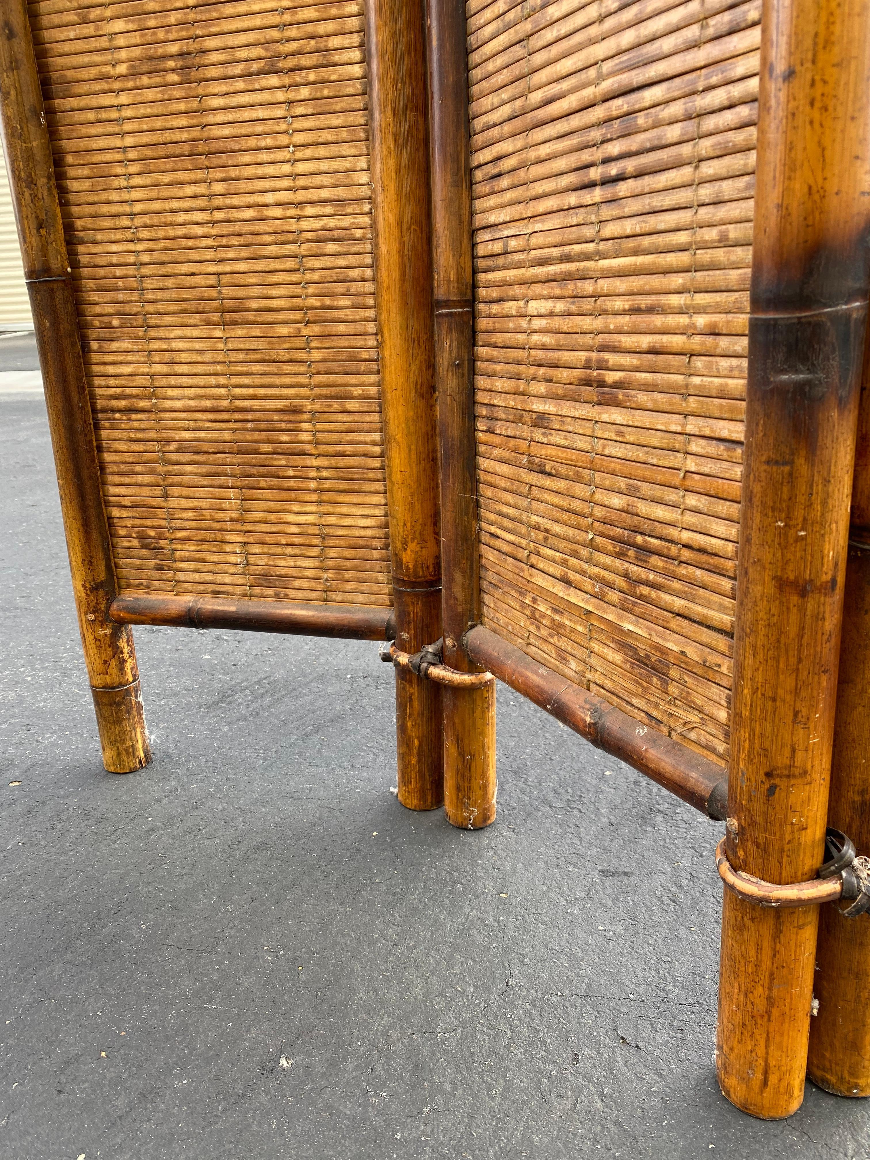 Vintage Bamboo Room Divider 1