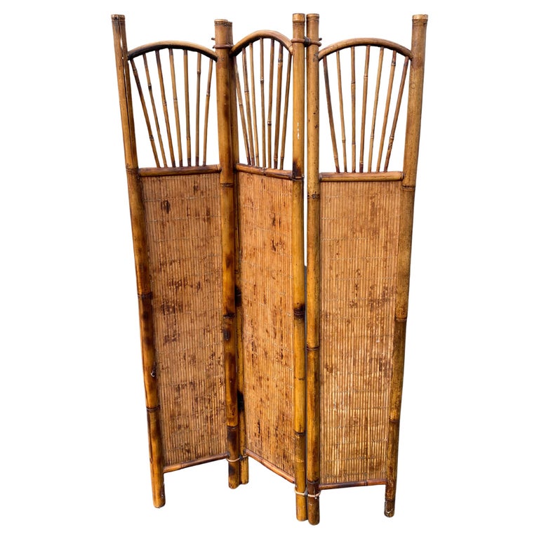 Vintage Bamboo Room Divider at 1stDibs