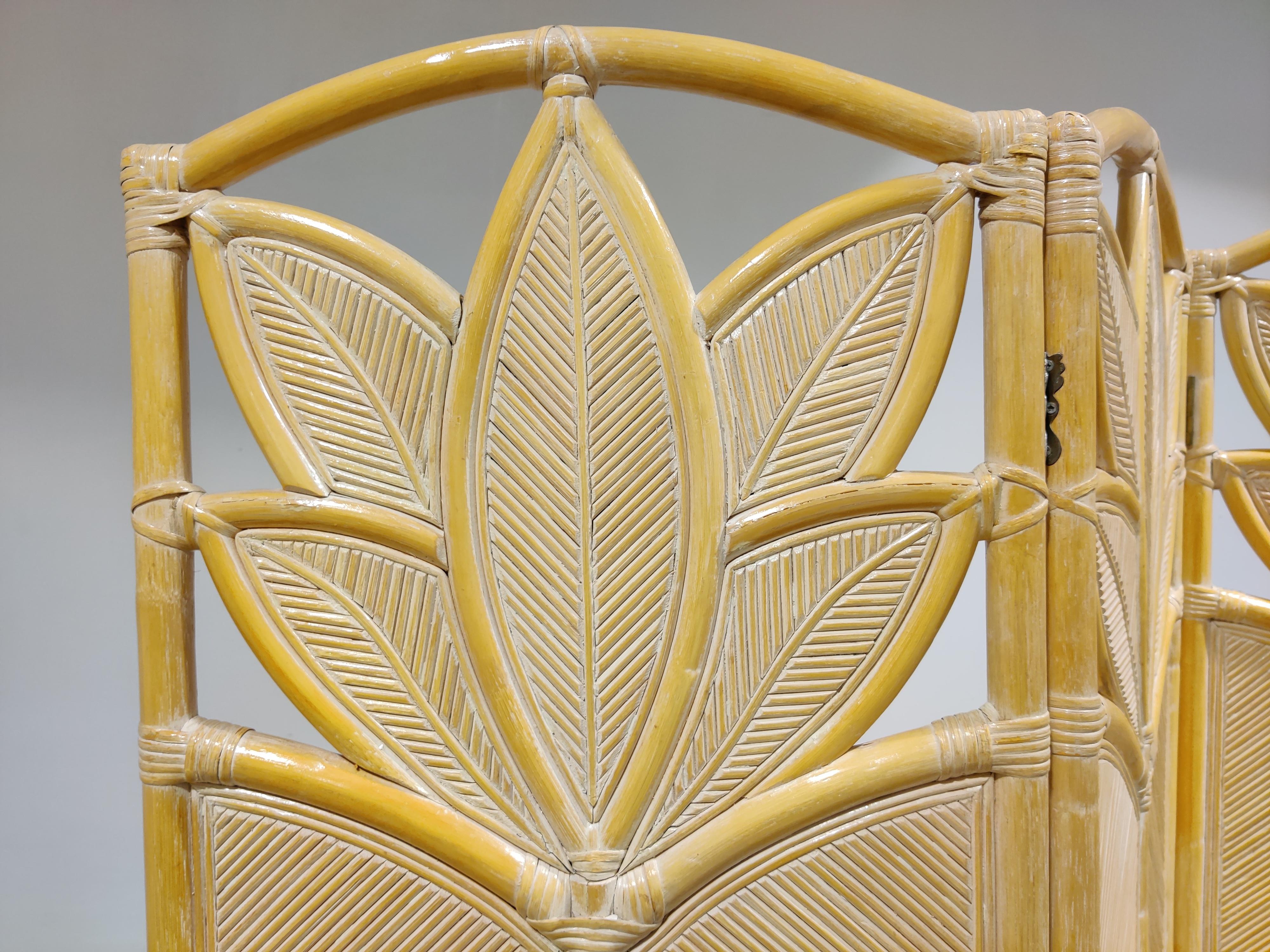 Vintage Bamboo Room Divider or Folding Screen, 1970s 1