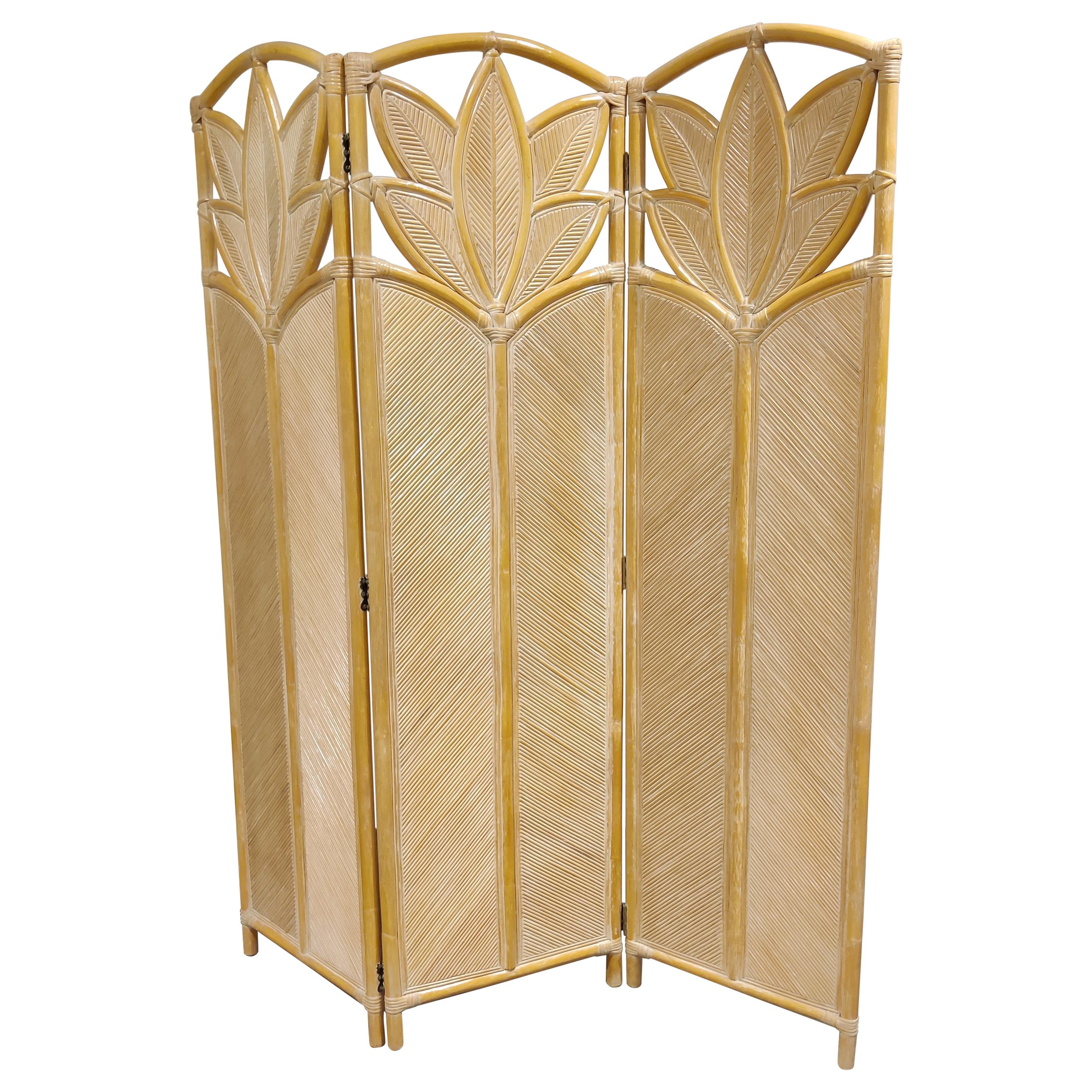 Vintage Bamboo Room Divider or Folding Screen, 1970s