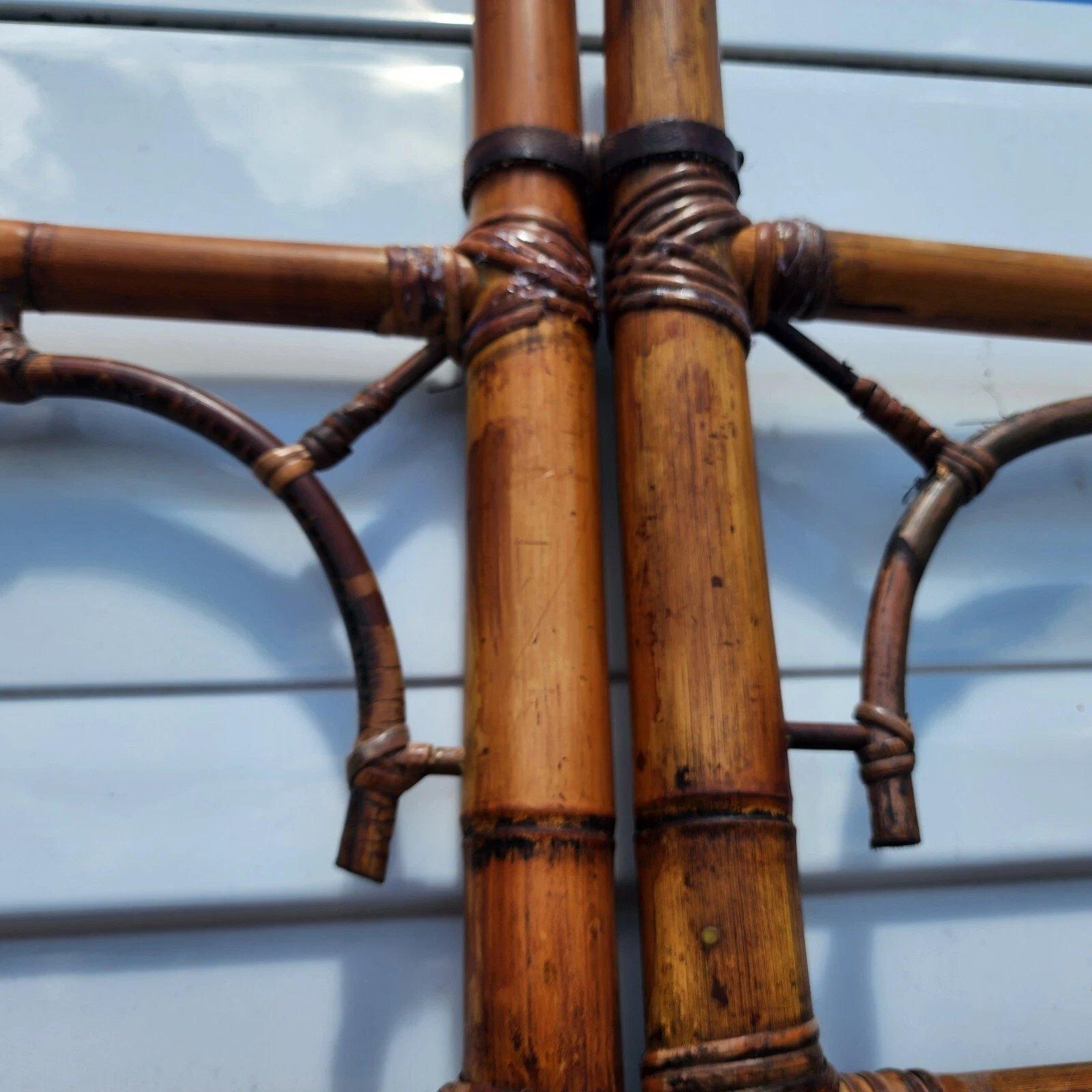 Mid-20th Century Vintage Bamboo Screen Room Divider Headboard 1960s For Sale