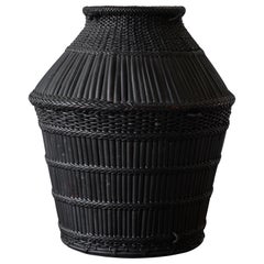 Vintage Bamboo Sculptural Basket