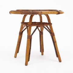 Vintage Bamboo Side Table by Bonaudi Vallauris