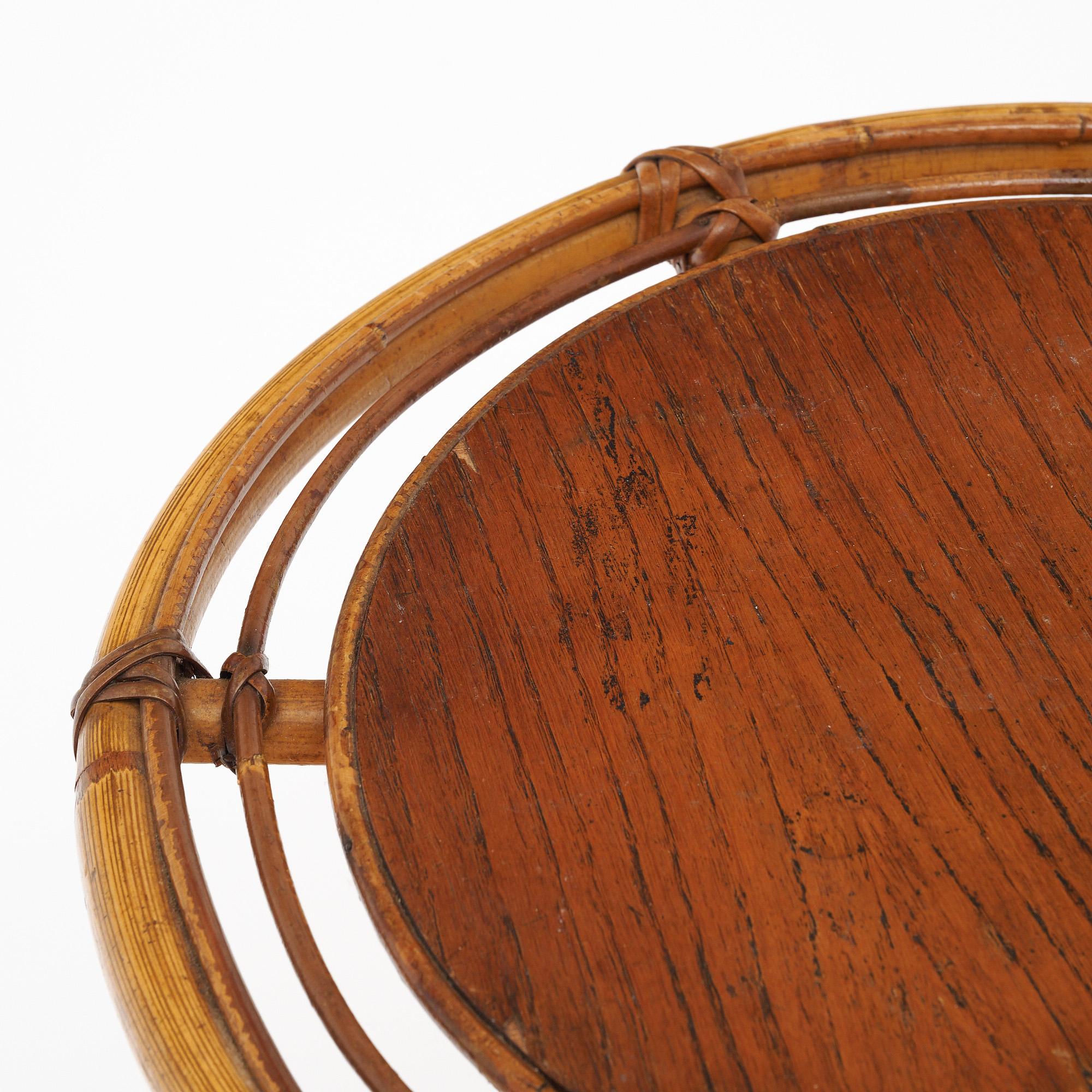 Vintage-Beistelltisch aus Bambus von Bonaudi Vallauris im Angebot 3