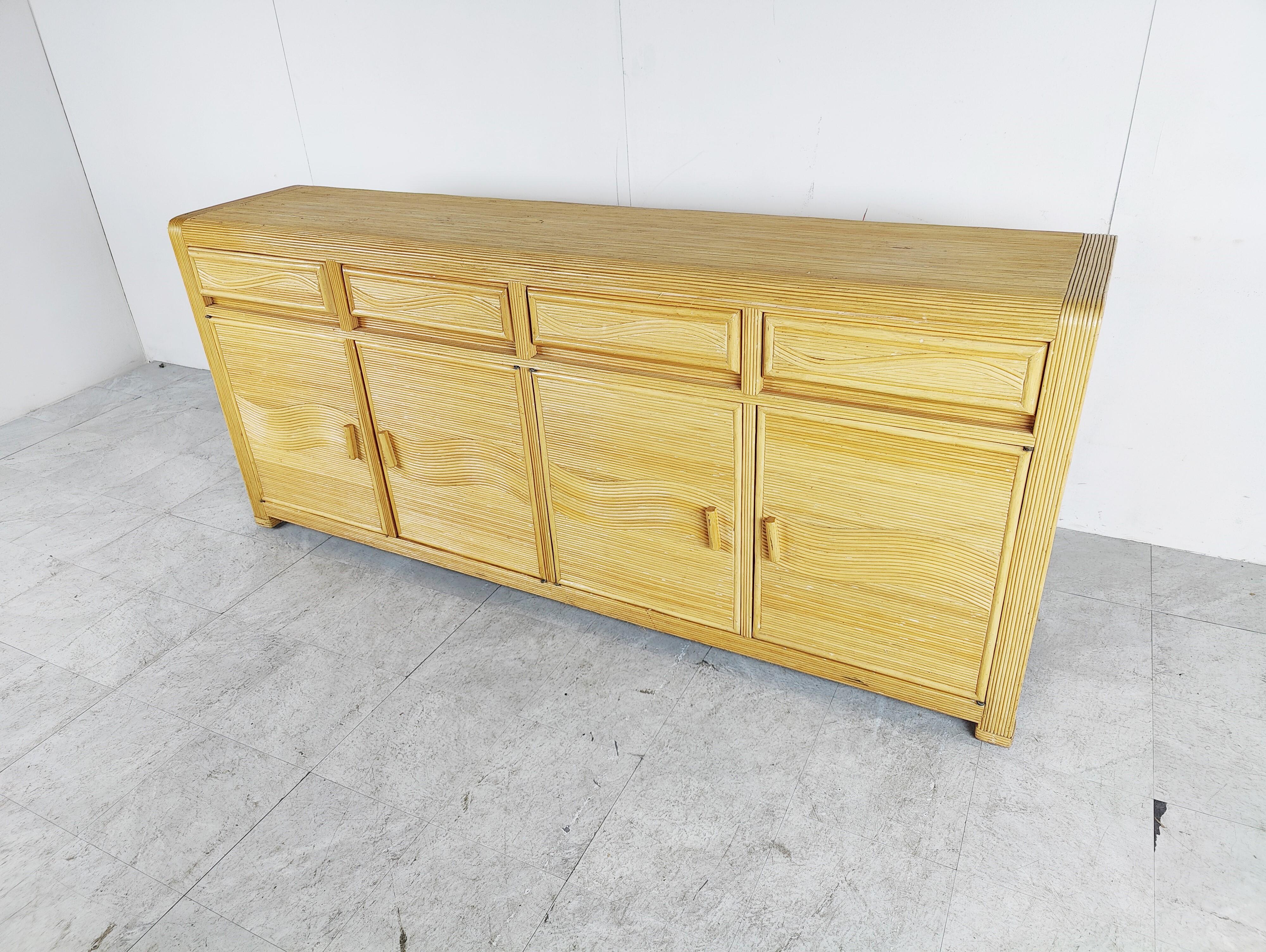Vintage Bamboo Sideboard, 1970s In Good Condition In HEVERLEE, BE