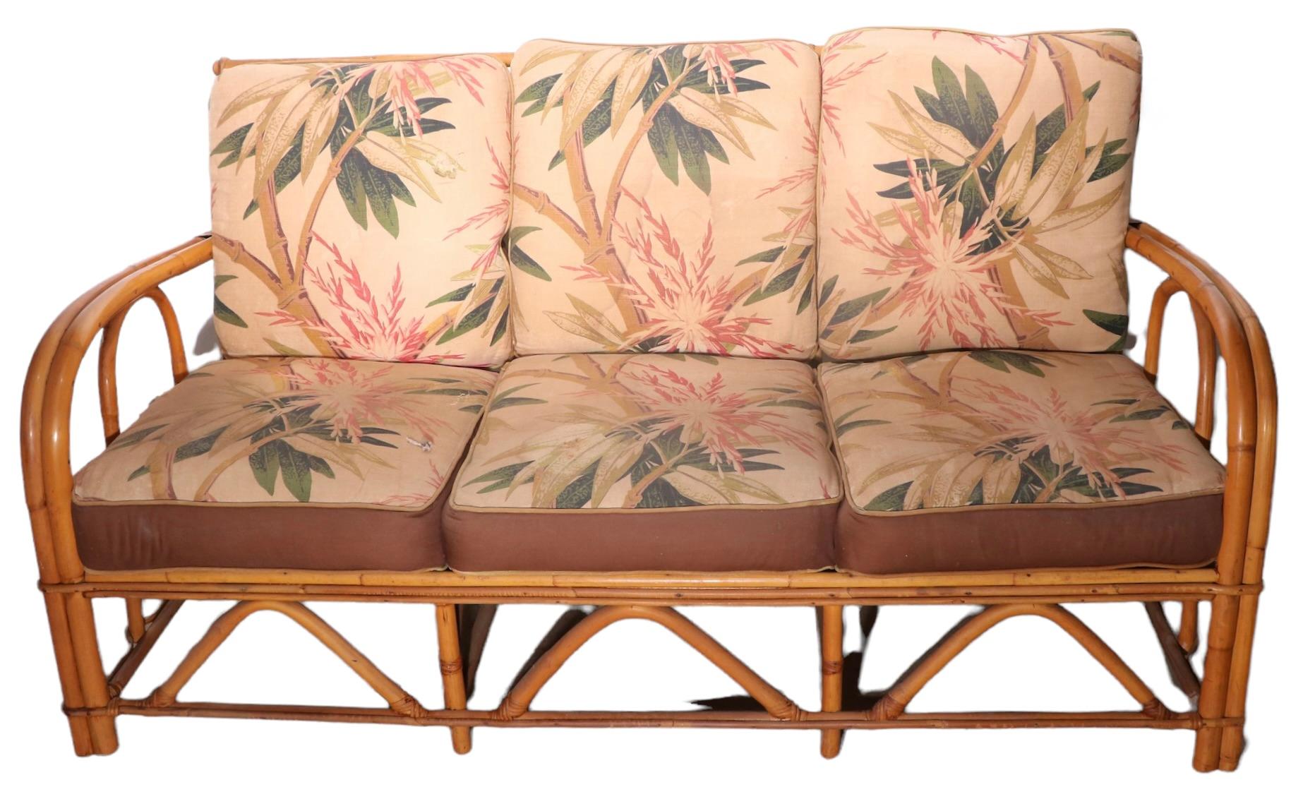 Vintage Bamboo Sofa by the Superior Reed and Rattan Furniture