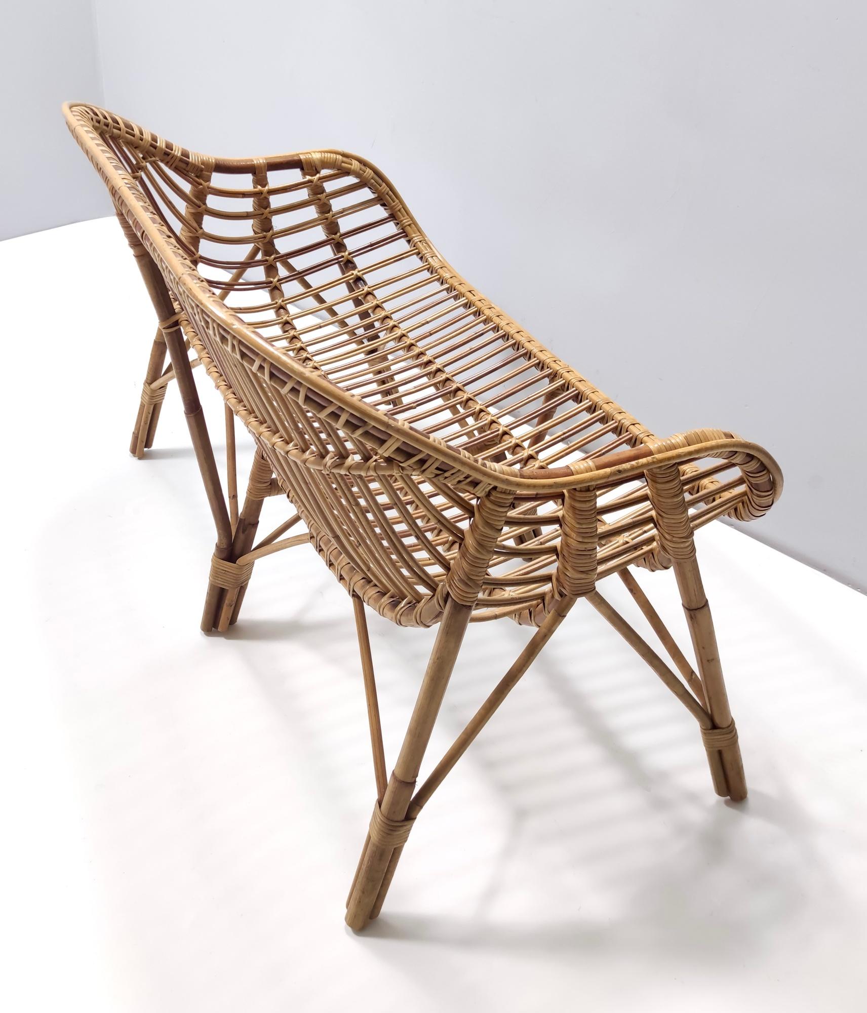 Sofá vintage de bambú, Made in Italy en venta 3
