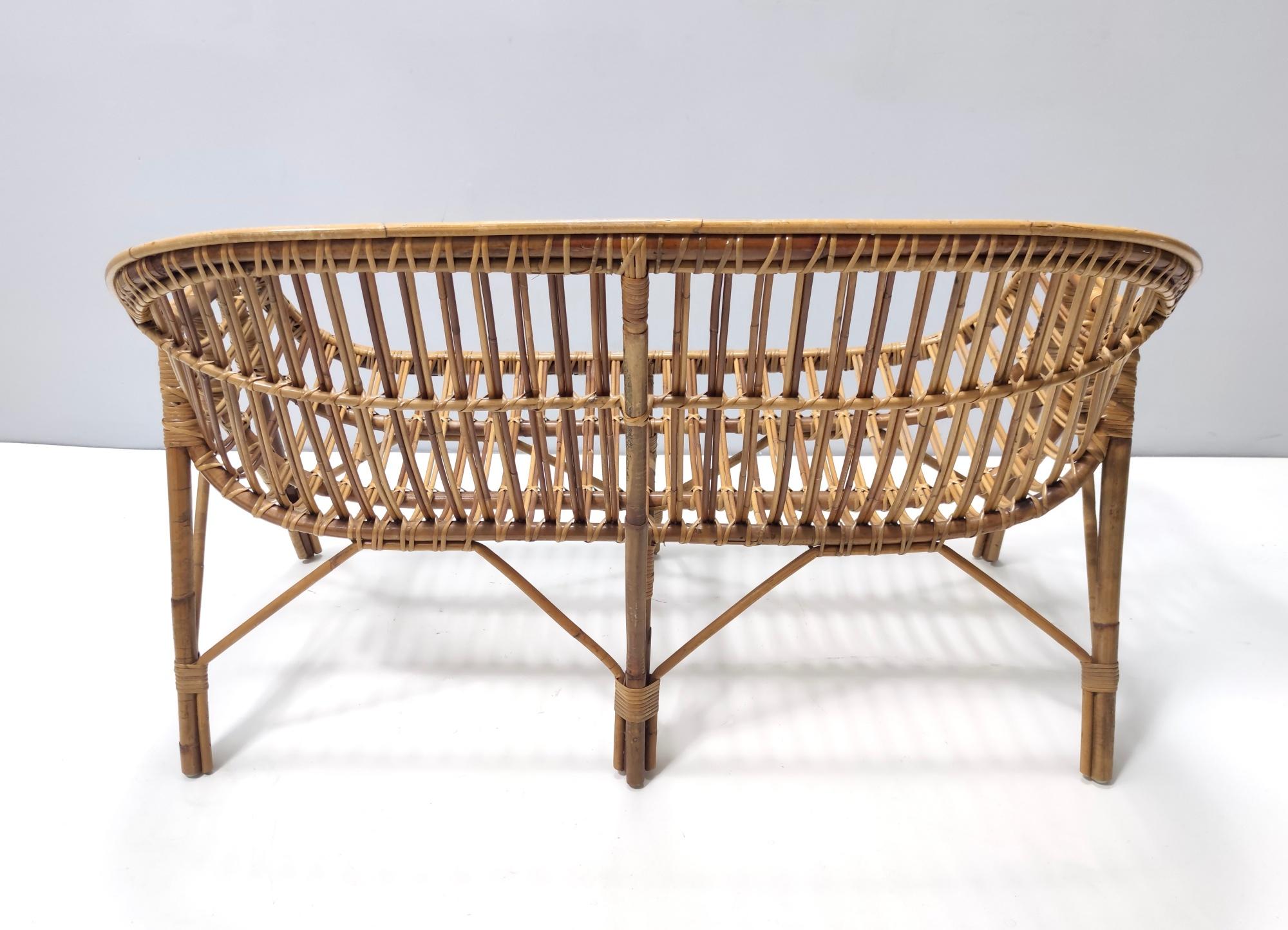 Mid-20th Century Vintage Bamboo Sofa, Made in Italy For Sale