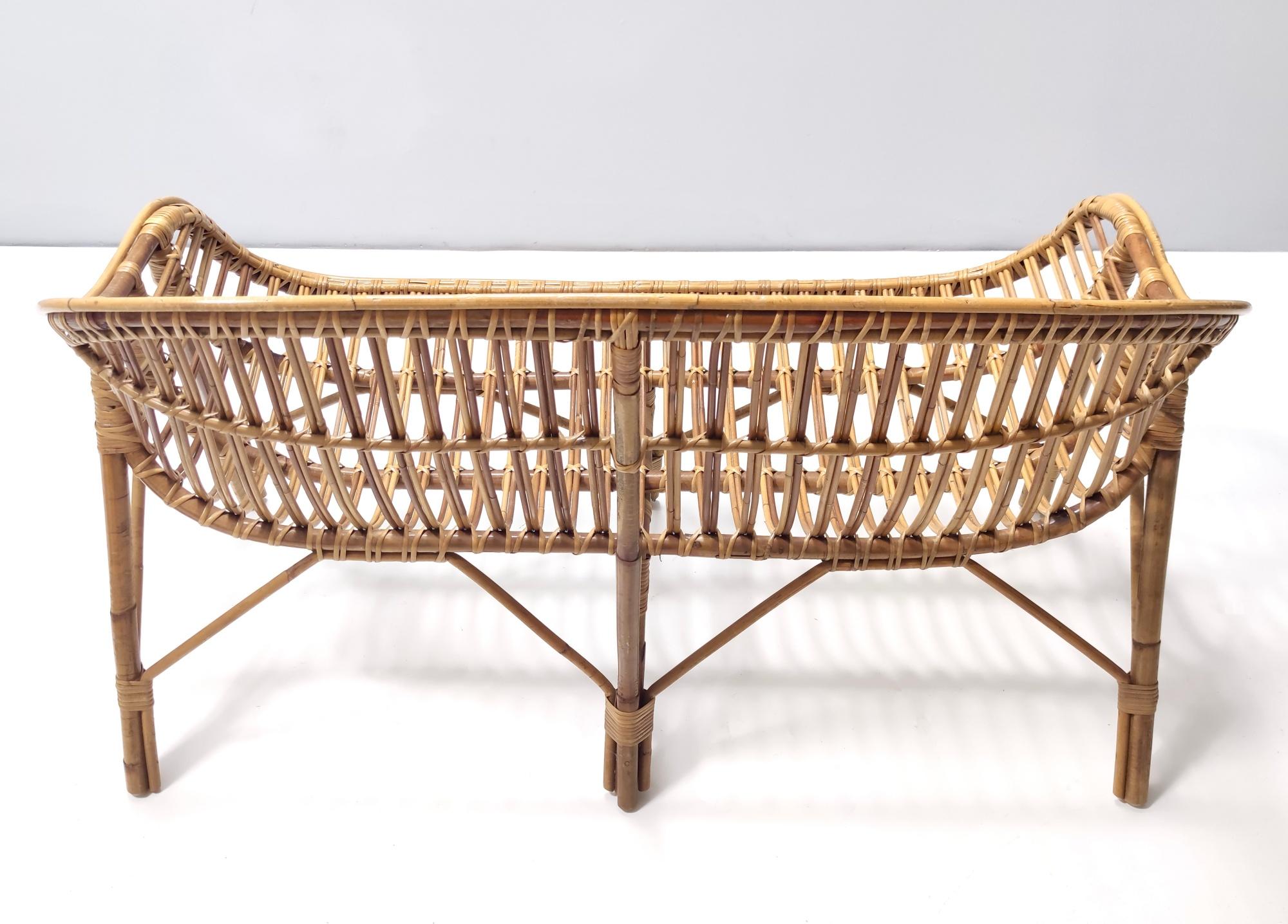 Sofá vintage de bambú, Made in Italy en venta 2