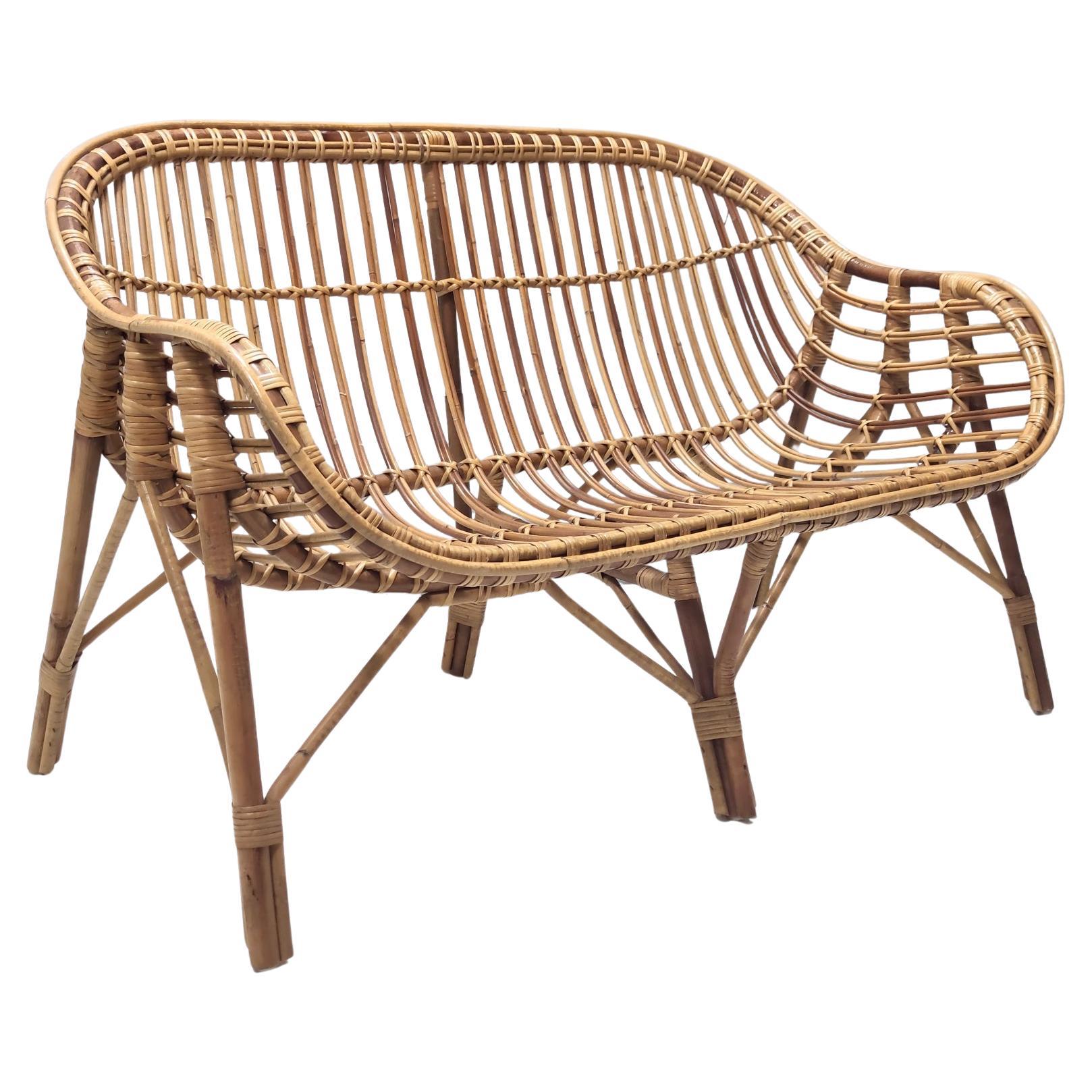 Vintage Bamboo Sofa, Made in Italy