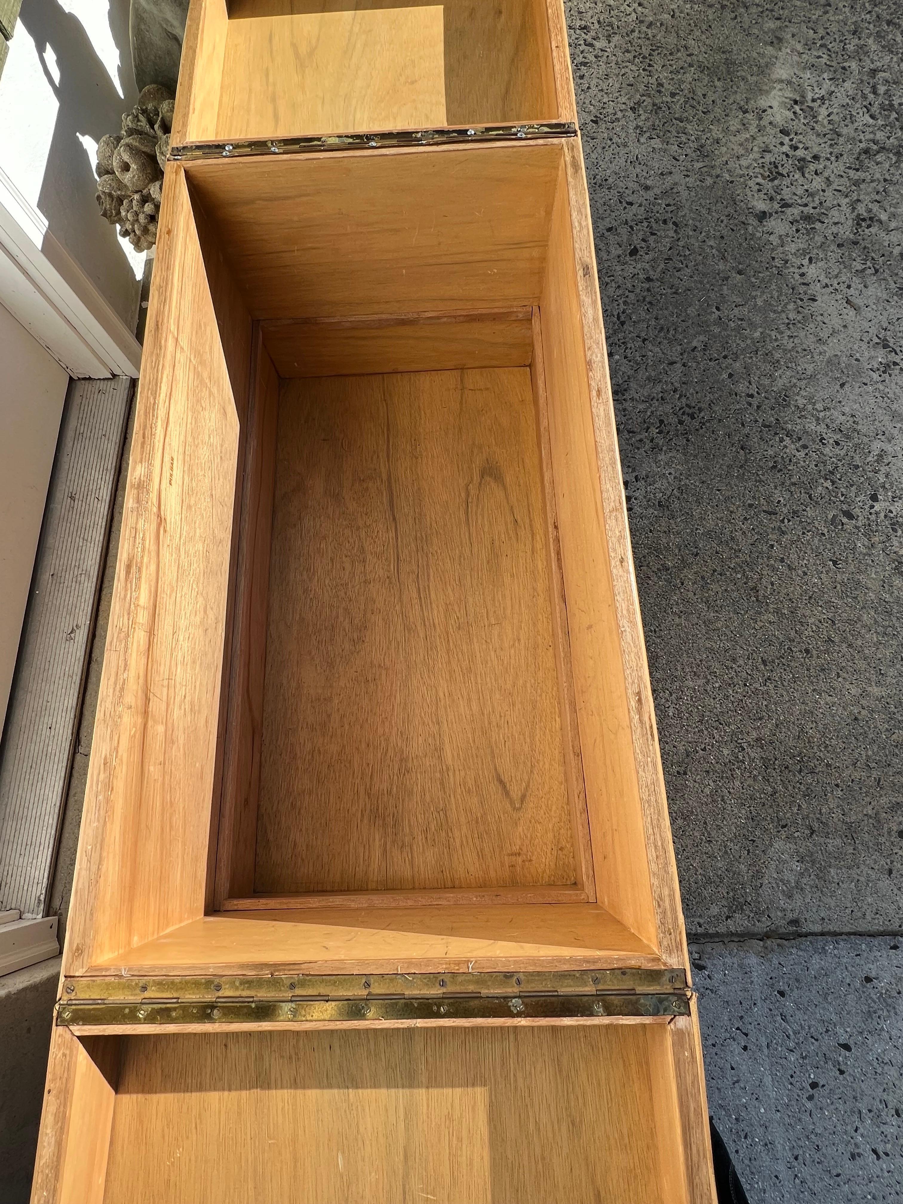 Vintage Bamboo Storage Chest For Sale 13