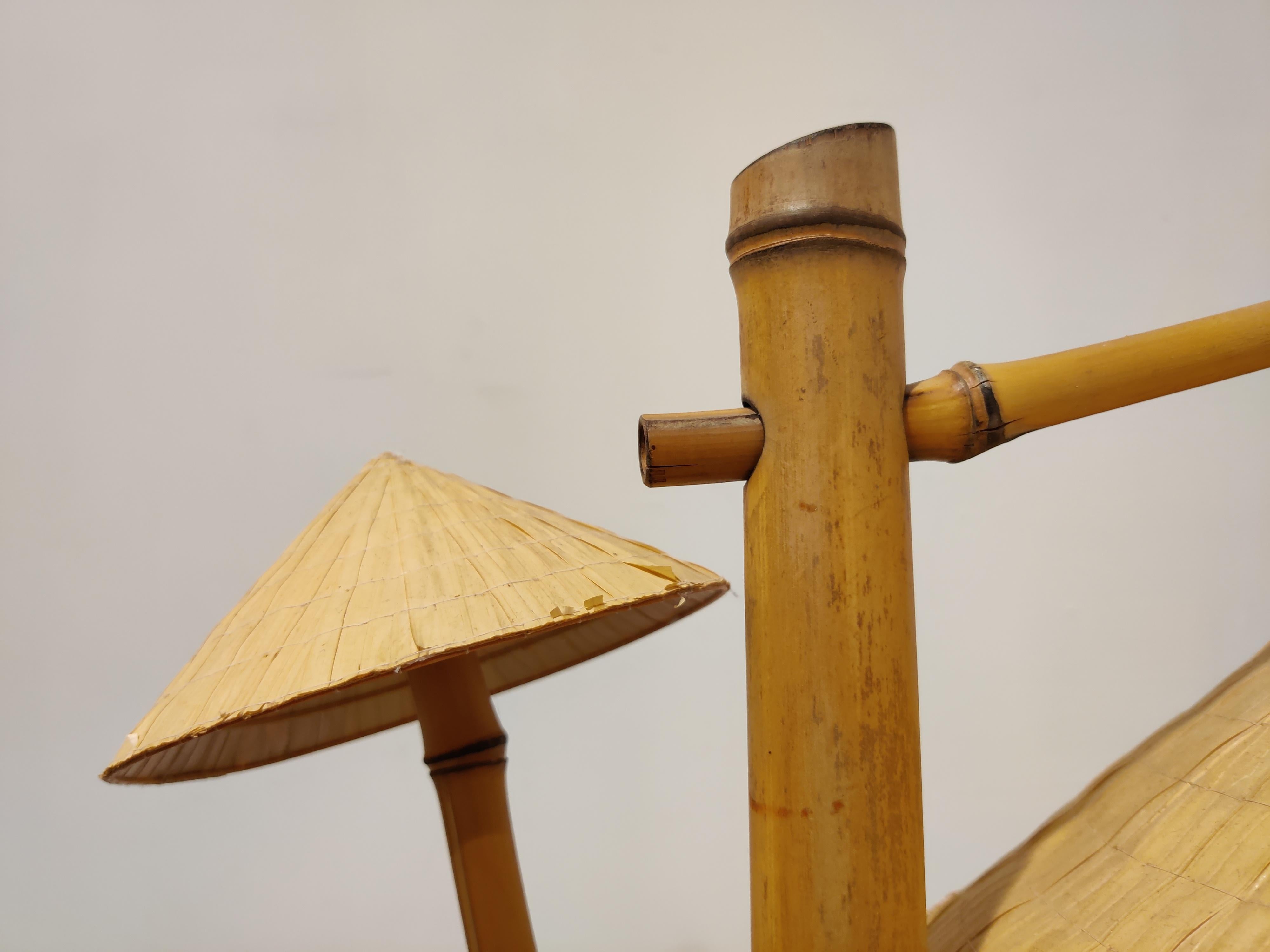 Vintage Bamboo Table Lamp, 1980s 4