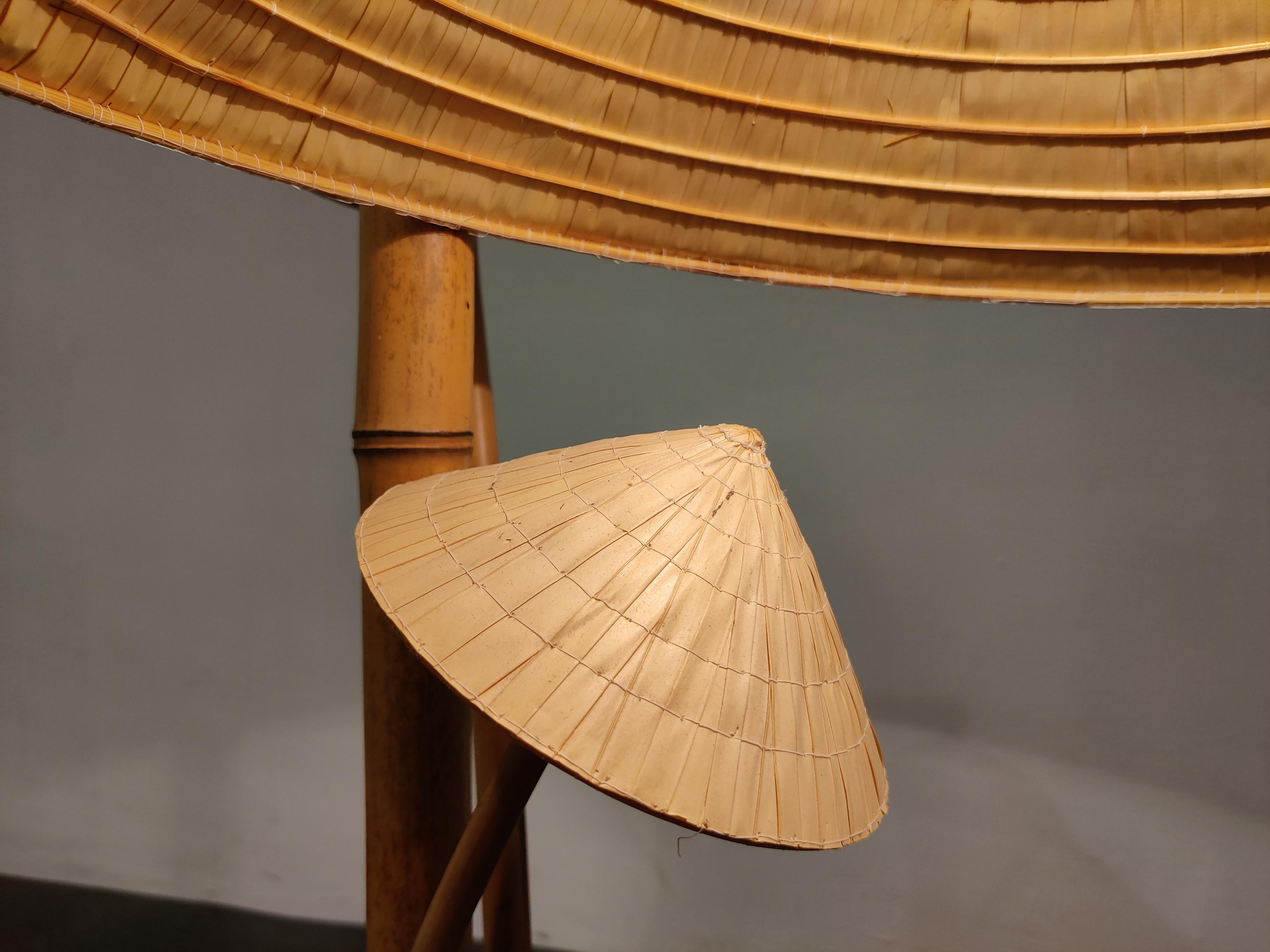 Vintage Bamboo Table Lamp, 1980s 1