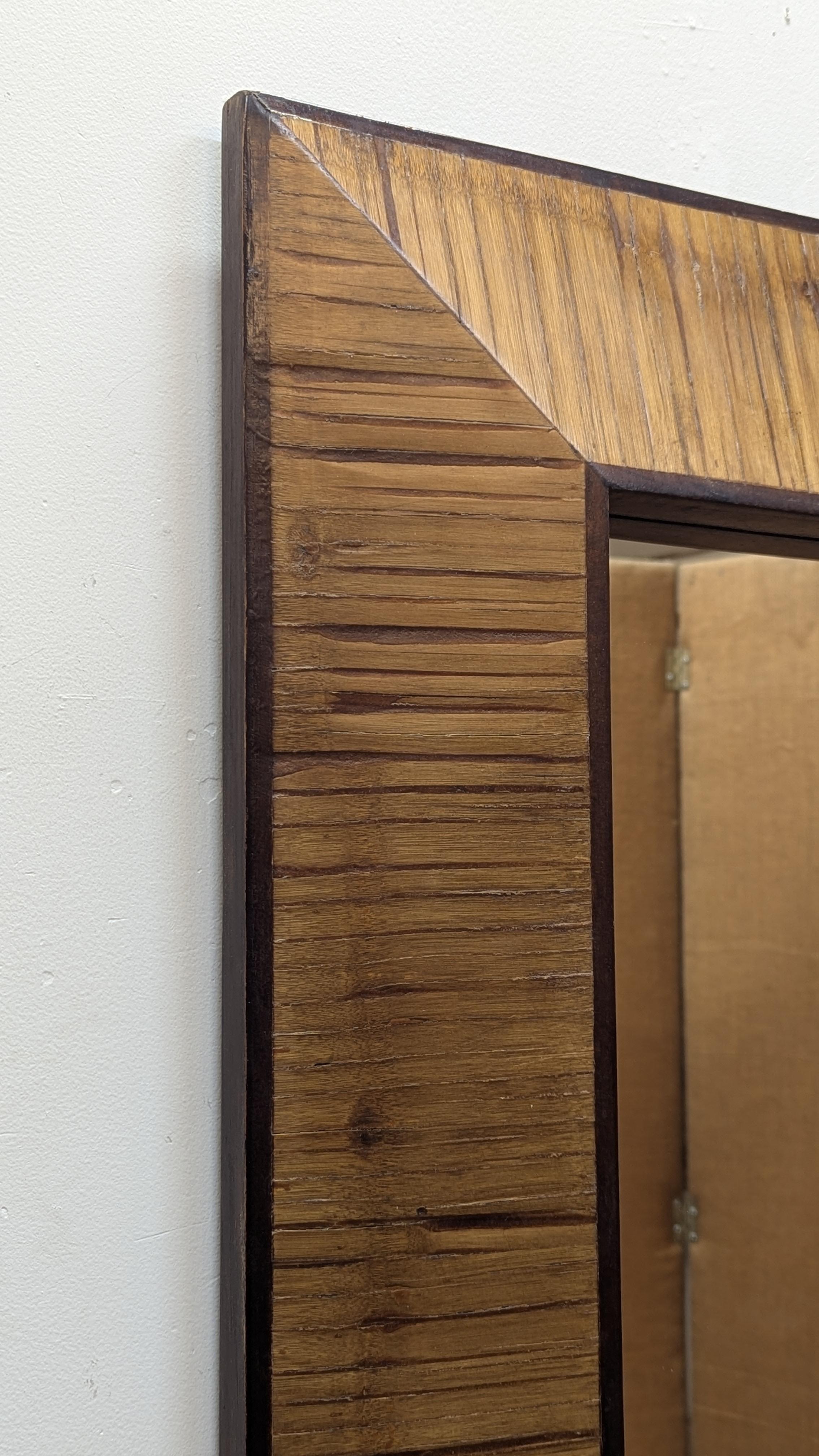 Fine XX secolo Specchio Vintage Bamboo Teak in vendita