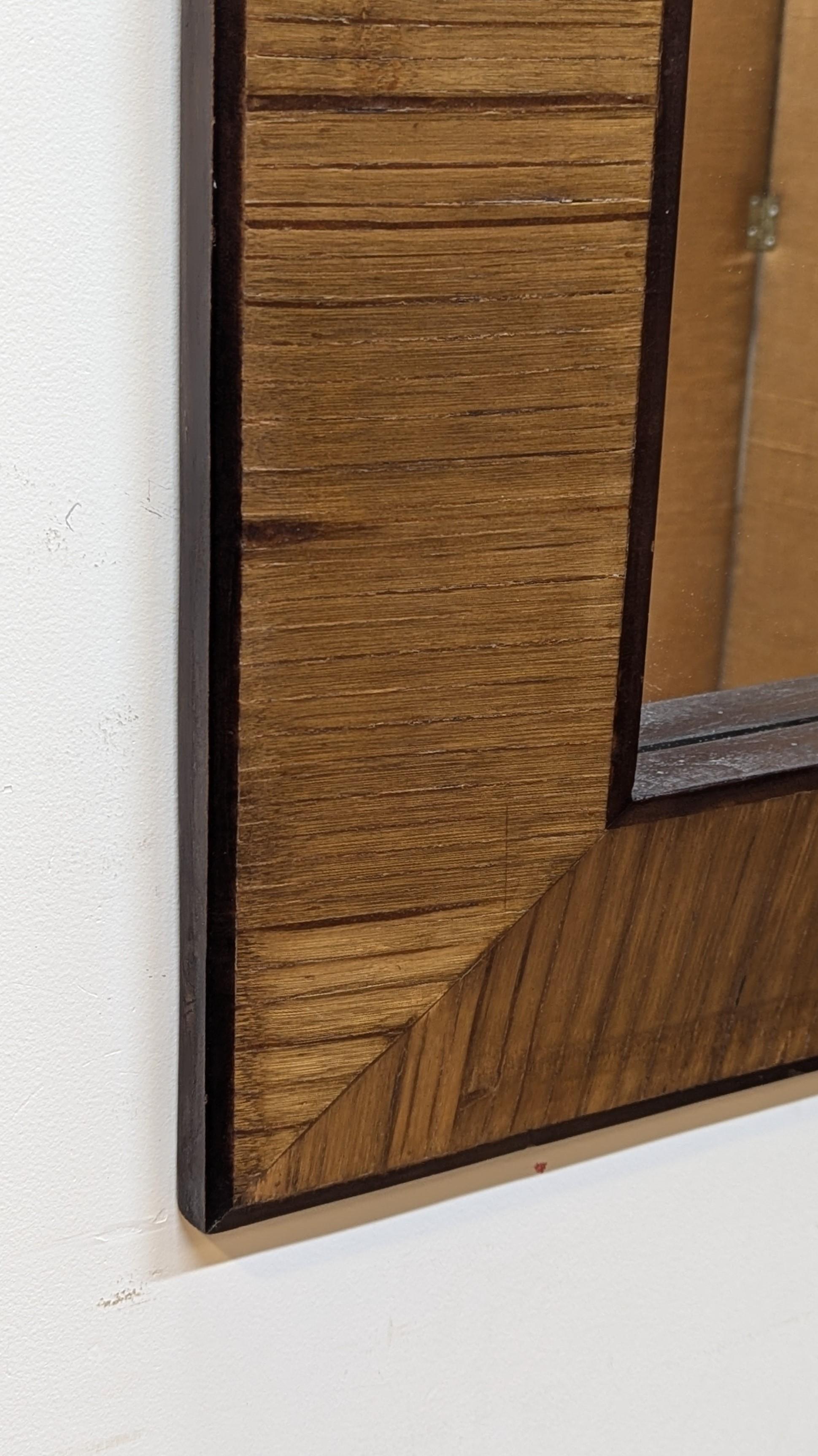 Bambù Specchio Vintage Bamboo Teak in vendita