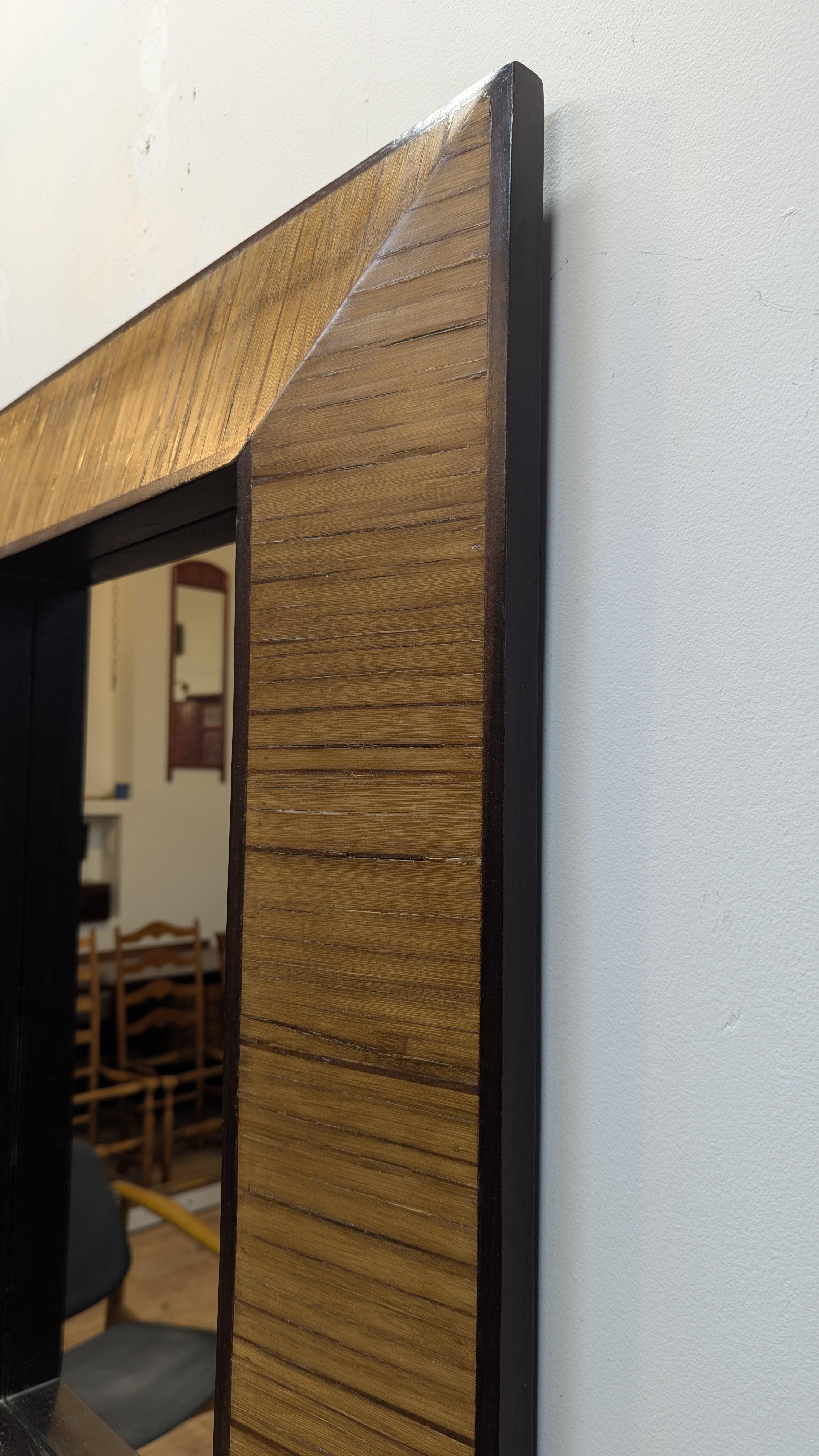 Specchio Vintage Bamboo Teak in vendita 1