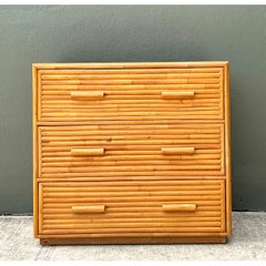 Vintage Bamboo Three-Drawer Chest