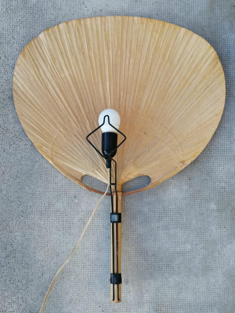 Late 20th Century Vintage Bamboo Uchiwa Wall Lamp by Ingo Maurer