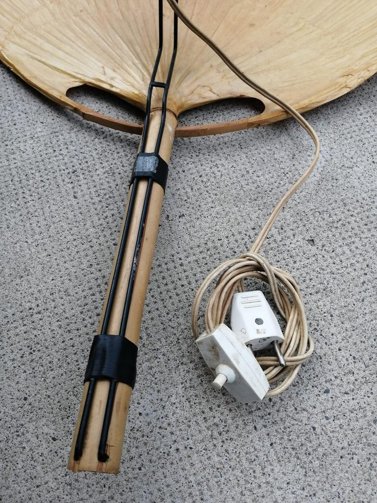 Vintage Bamboo Uchiwa Wall Lamp by Ingo Maurer 2