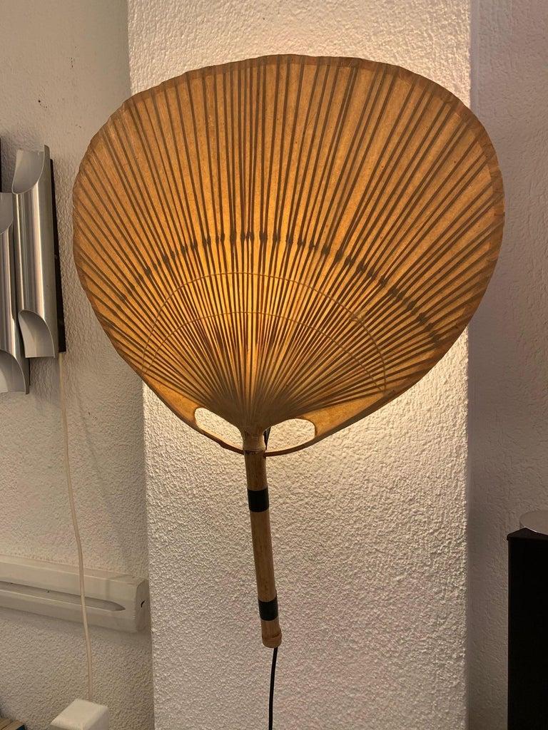 Vintage Bamboo Uchiwa Wall Lamp by Ingo Maurer 3