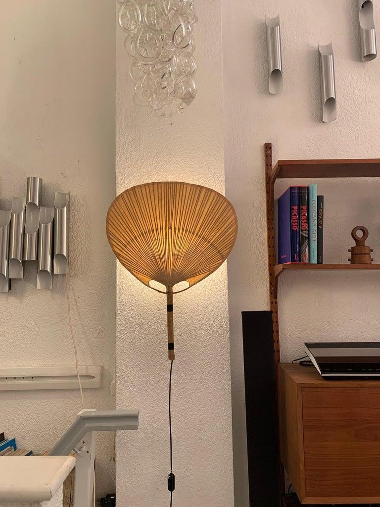 Vintage Bamboo Uchiwa Wall Lamp by Ingo Maurer 4