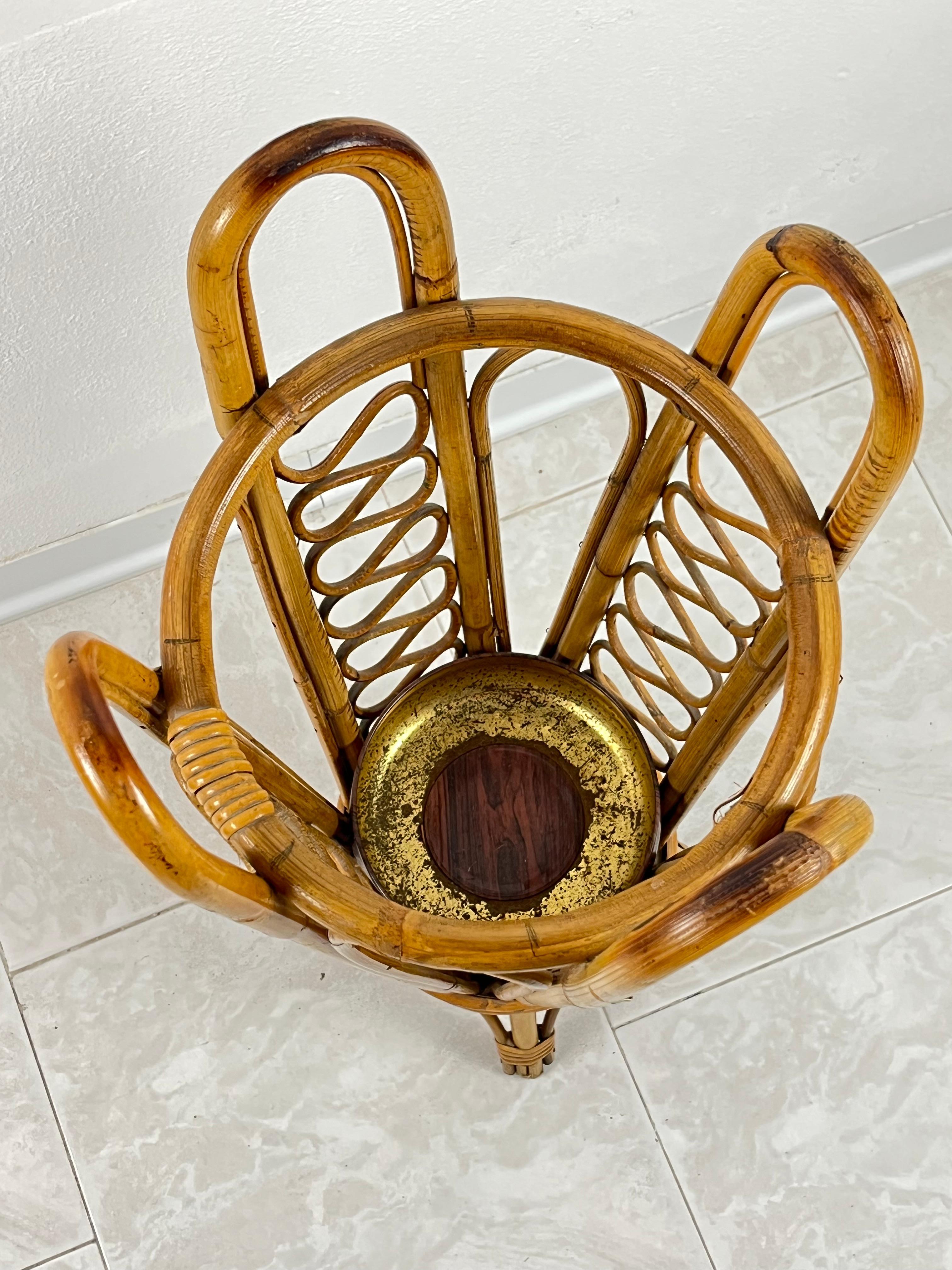 Italian Vintage Bamboo Umbrella Stand, Italy, 1970s For Sale