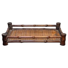 Vintage Bamboo Wood Chinesisch Bibel Zeichen Carving Quadratische Platte