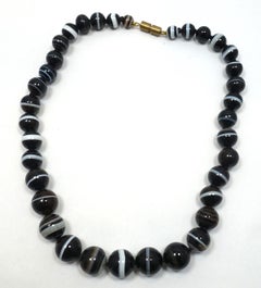 Vintage Banded Agate Necklace