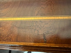 Vintage Banded Mahogany Sheridan Style Triple Shelf Open Bookcase