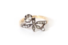 Vintage bangle bracelet in 18k yellow and white Gold