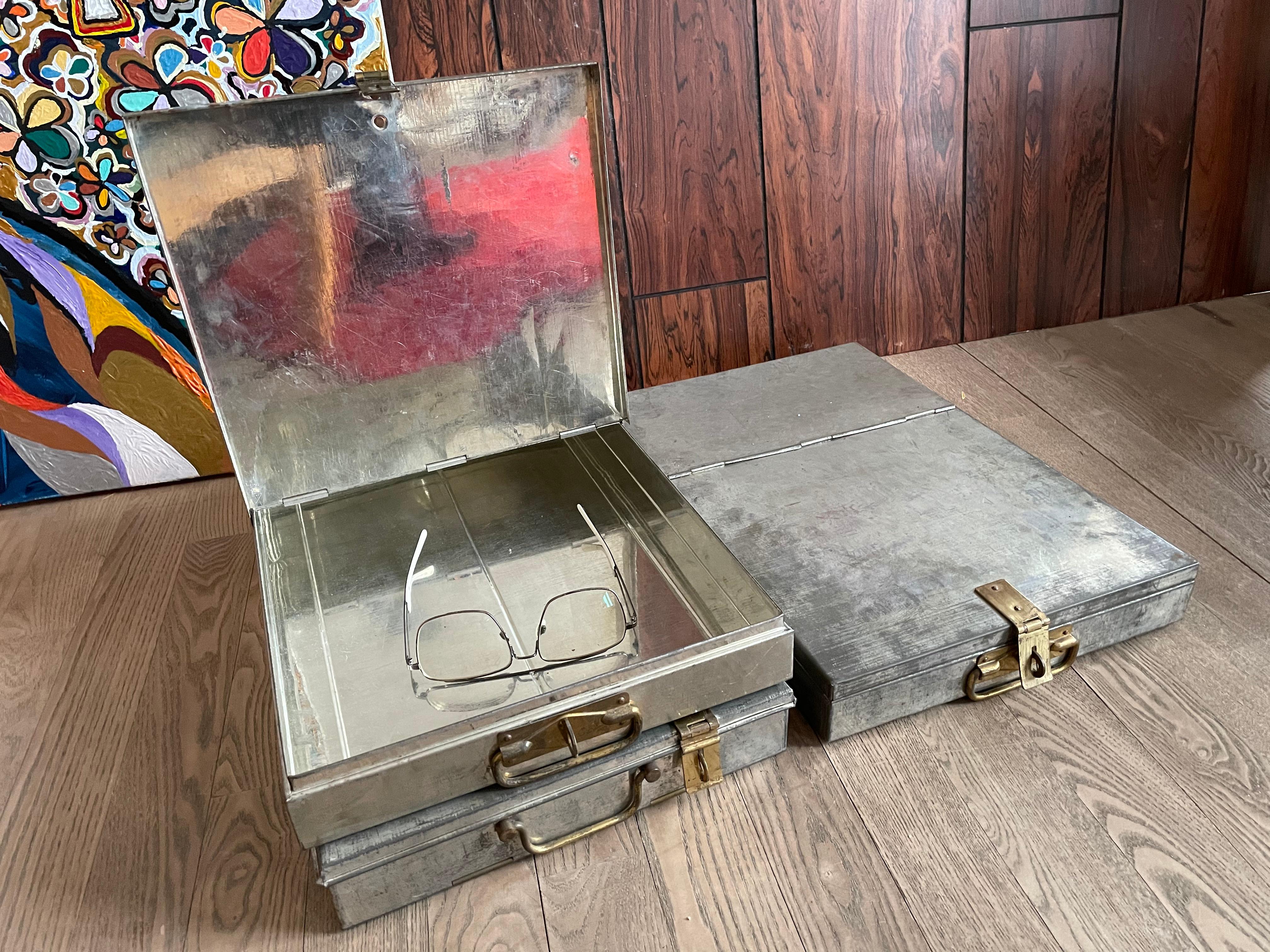 Vintage Bank Cases In Good Condition For Sale In Copenhagen, DK