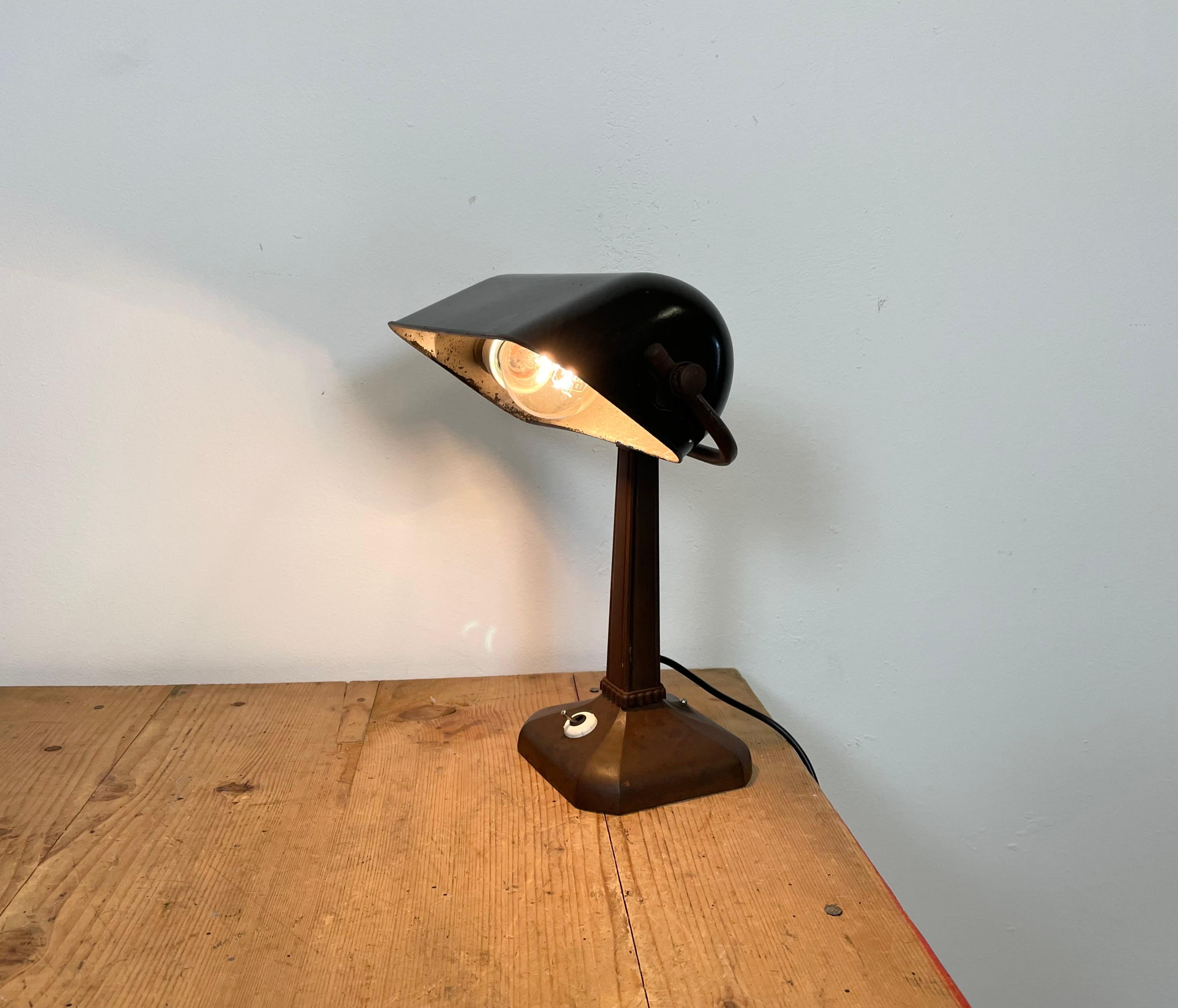 Vintage Bank Table Lamp, 1950s 7