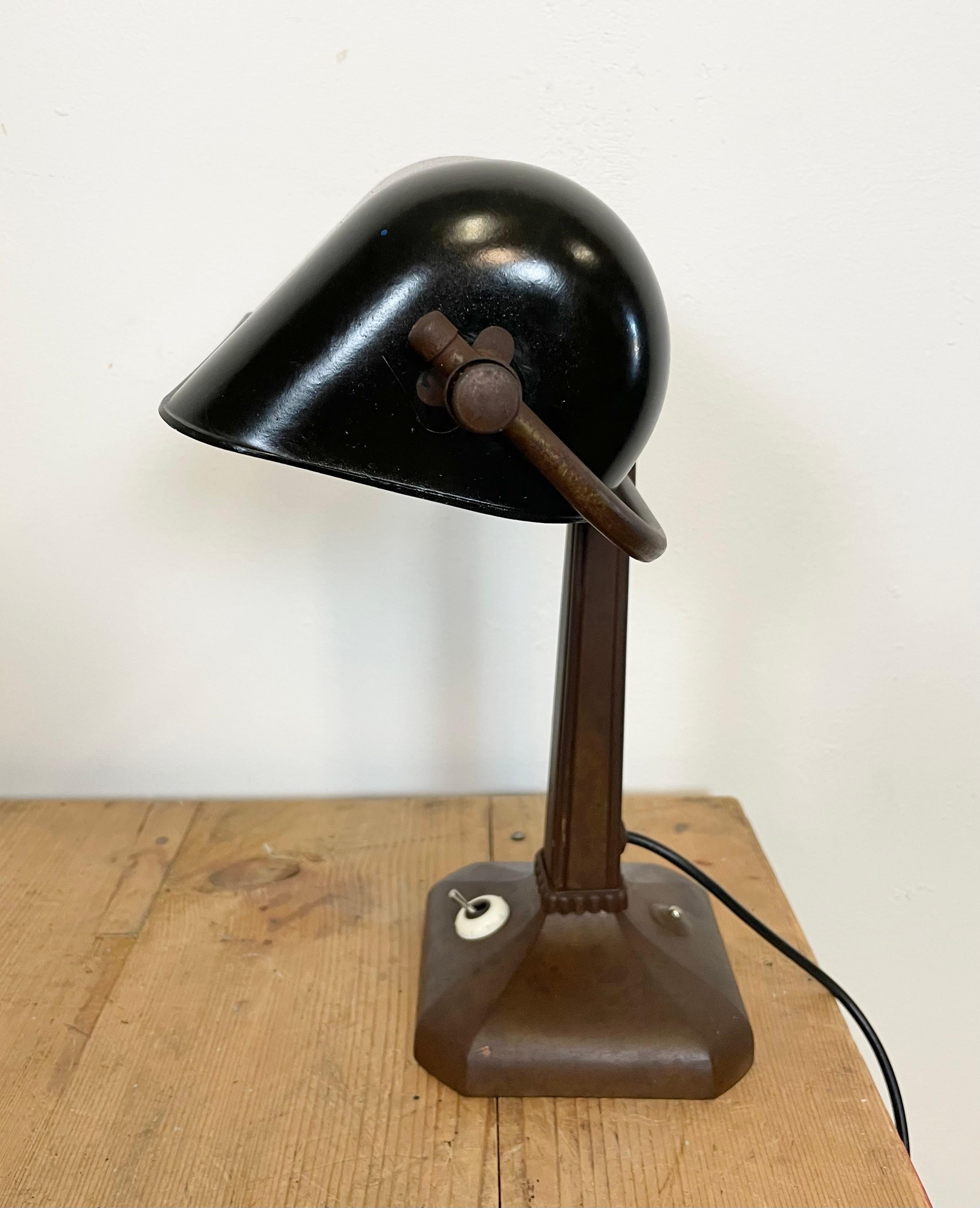 Industrial Vintage Bank Table Lamp, 1950s