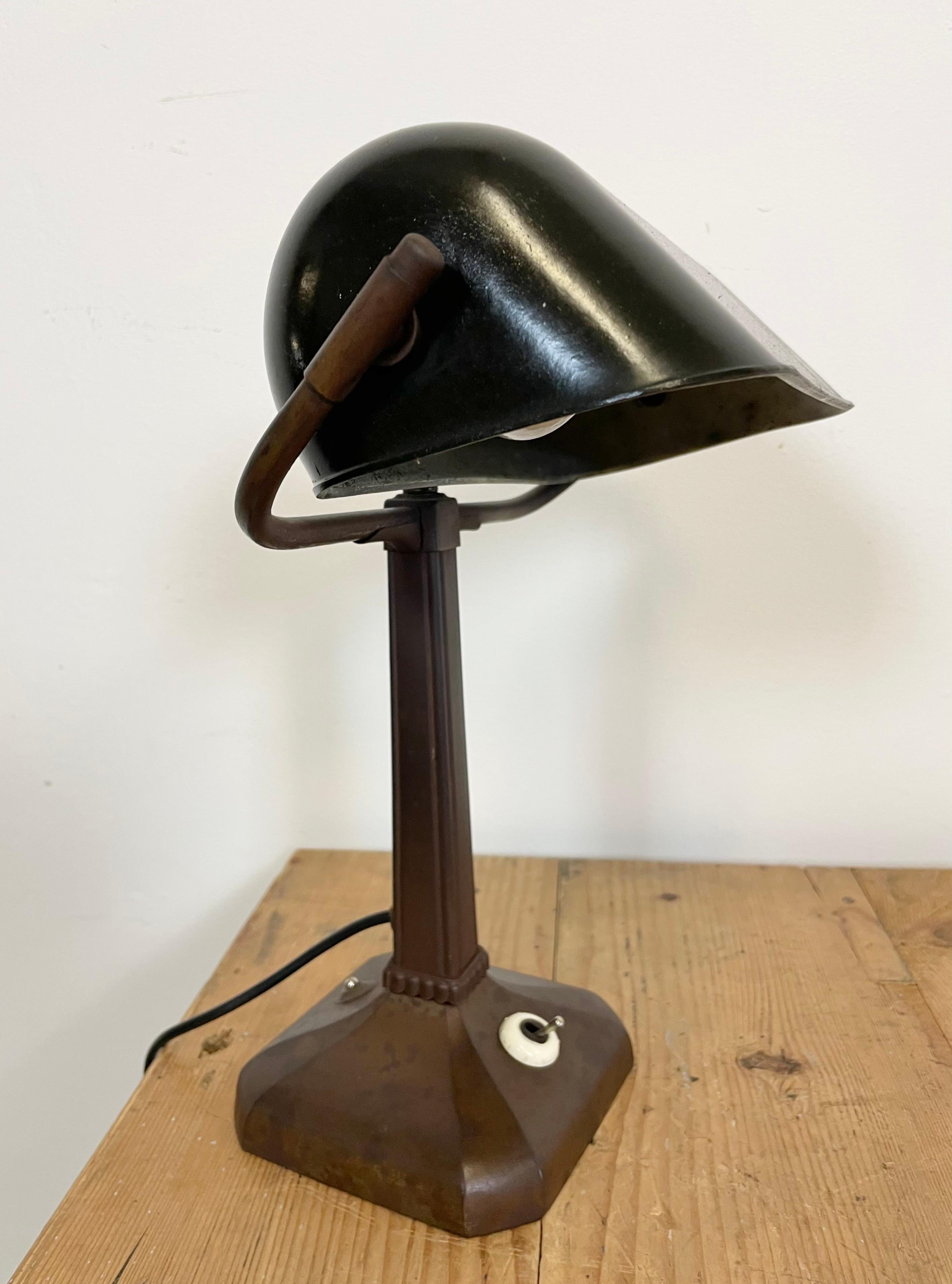 Vintage Bank Table Lamp, 1950s 1