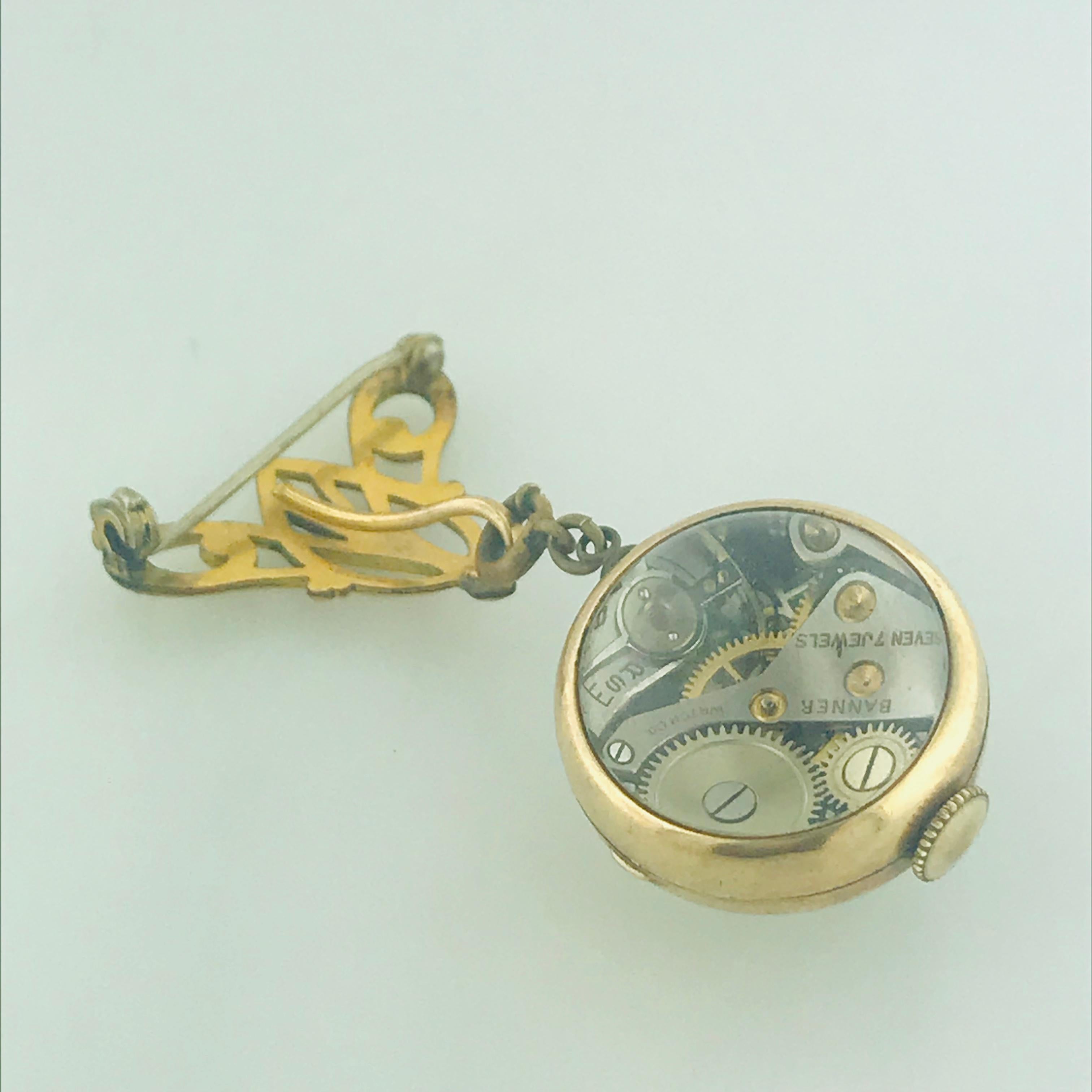 montre broche ancienne