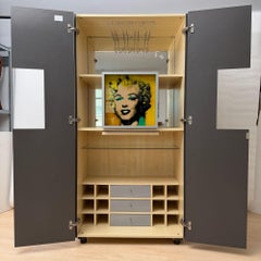 Vintage Bar Cabinet ‚Andy Warhol, Gold Marilyn‘ by Hb Collection, Germany, 1997
